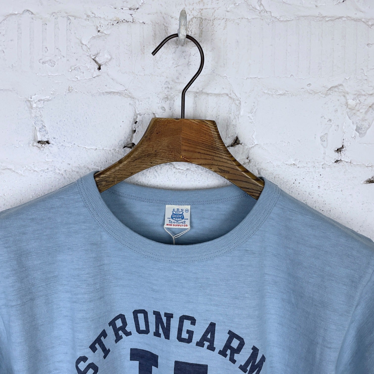 john gluckow by warehouse | jg-cs06 strongarm u athletic association t-shirt sax - Image 4