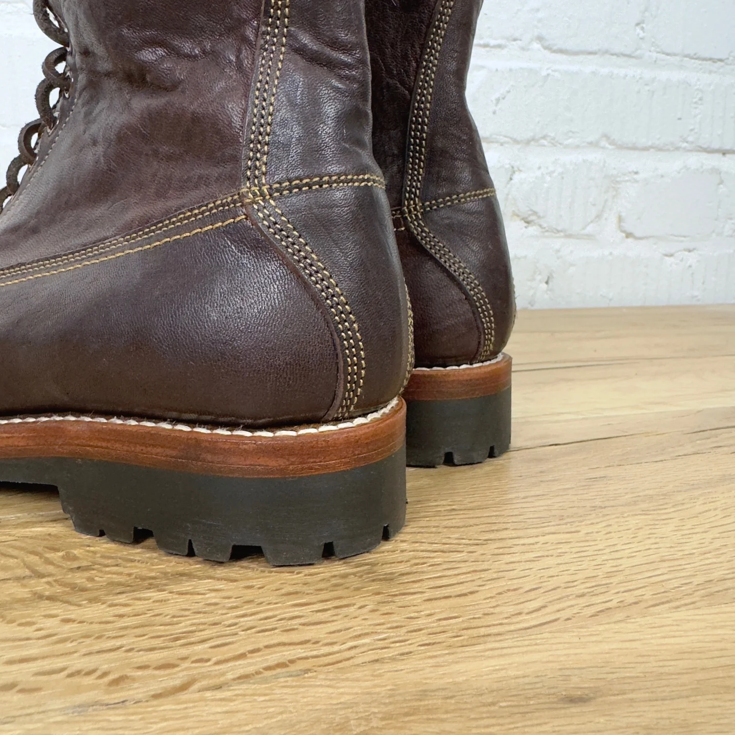 john lofgren | lk-035 mohawk moccasin boots / ezo shika deerskin burnt burgundy - Image 6