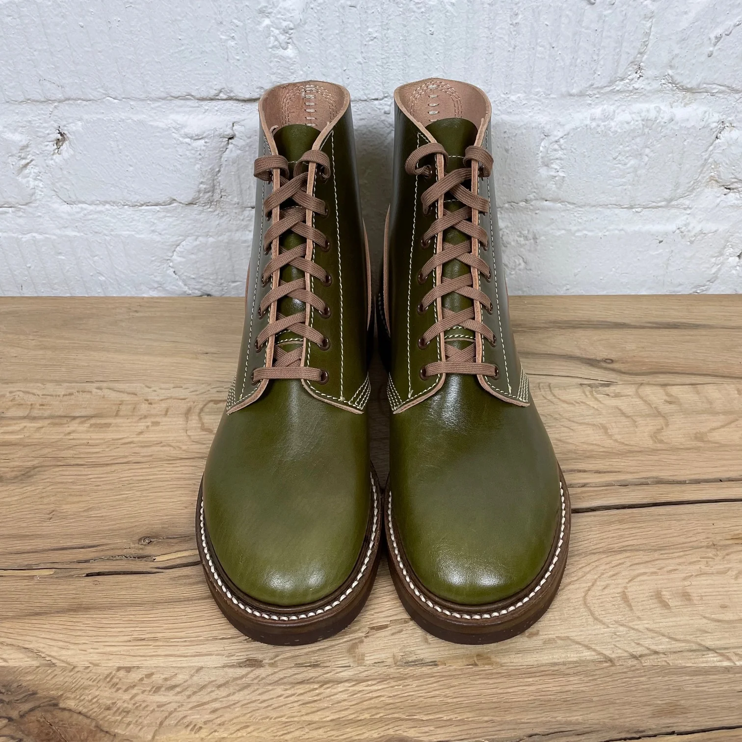 john lofgren | m-43 service shoes shinki hikaku olive - limited edition - Image 3