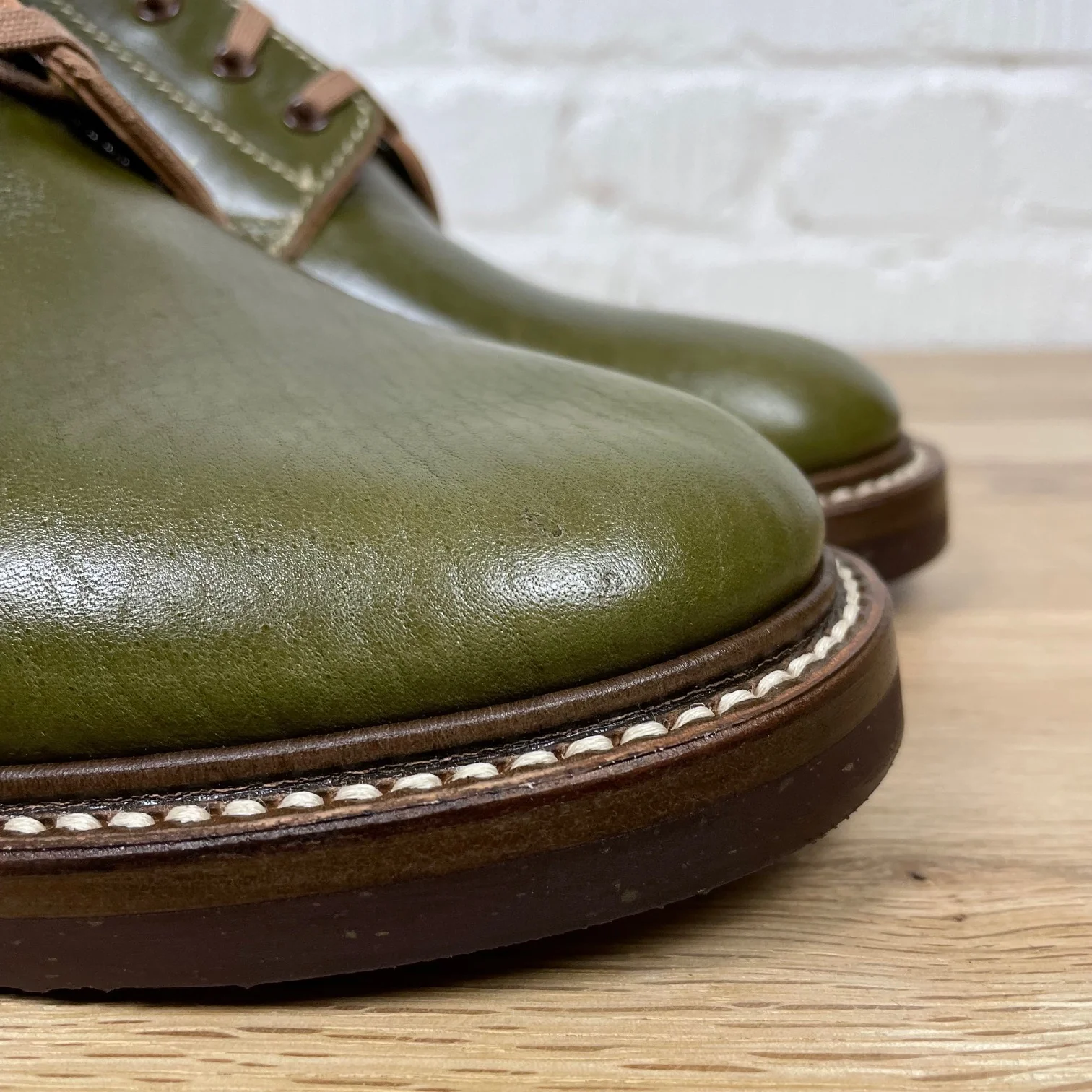 john lofgren | m-43 service shoes shinki hikaku olive - limited edition - Image 4