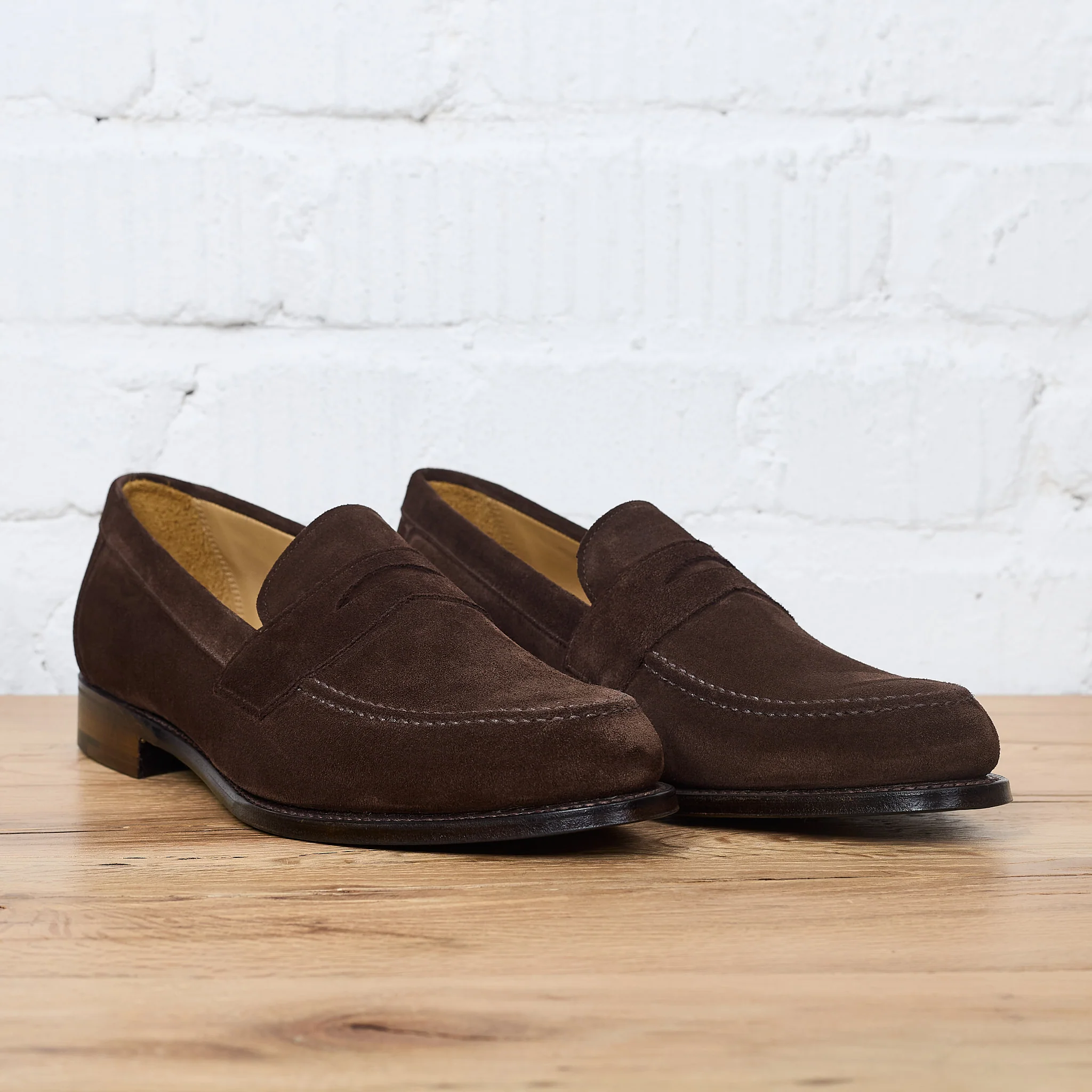 joseph cheaney & sons | hadley penny loafer in brown suede - Image 2