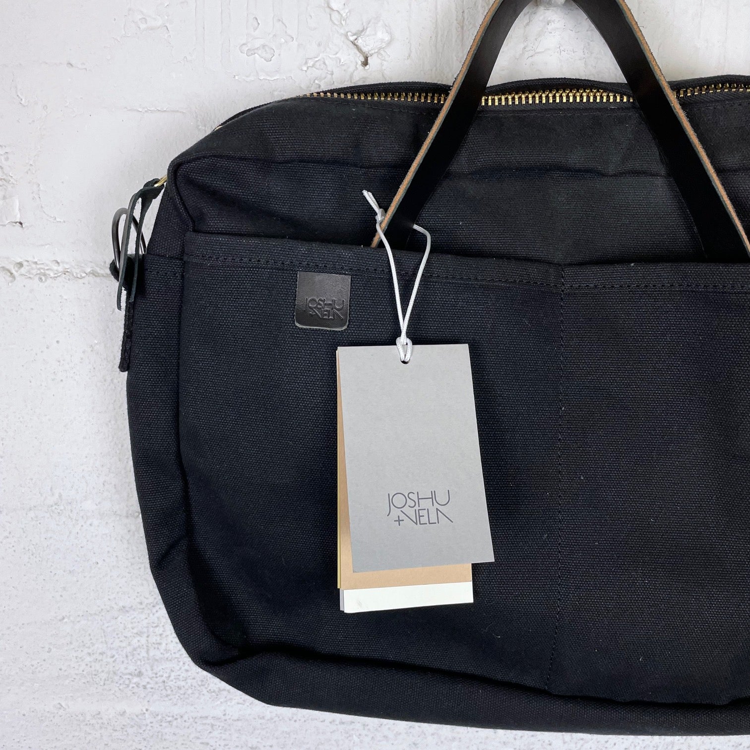 joshu+vela | zip briefcase black twill - Image 3