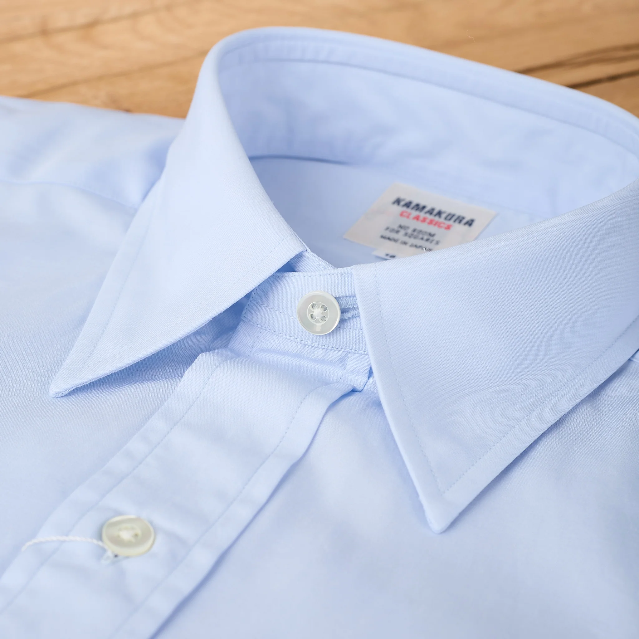 kamakura shirts | ametora straight collar selvedge poplin - blue - Image 3