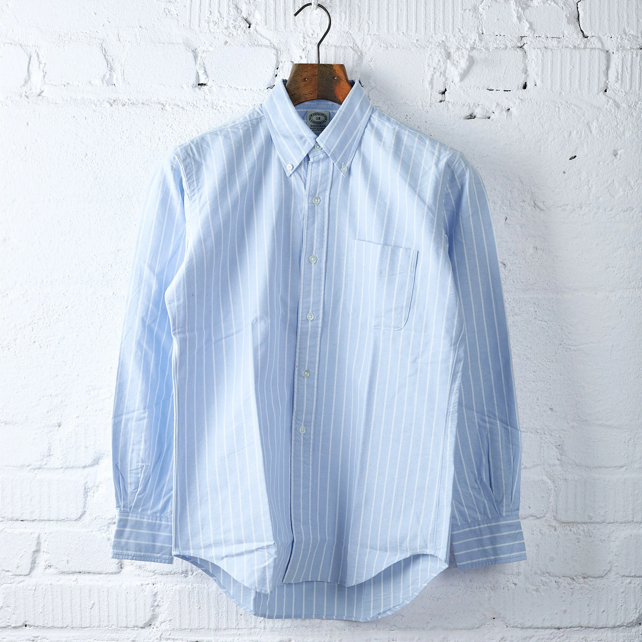 kamakura shirts | vintage ivy blue blazer stripe oxford shirt