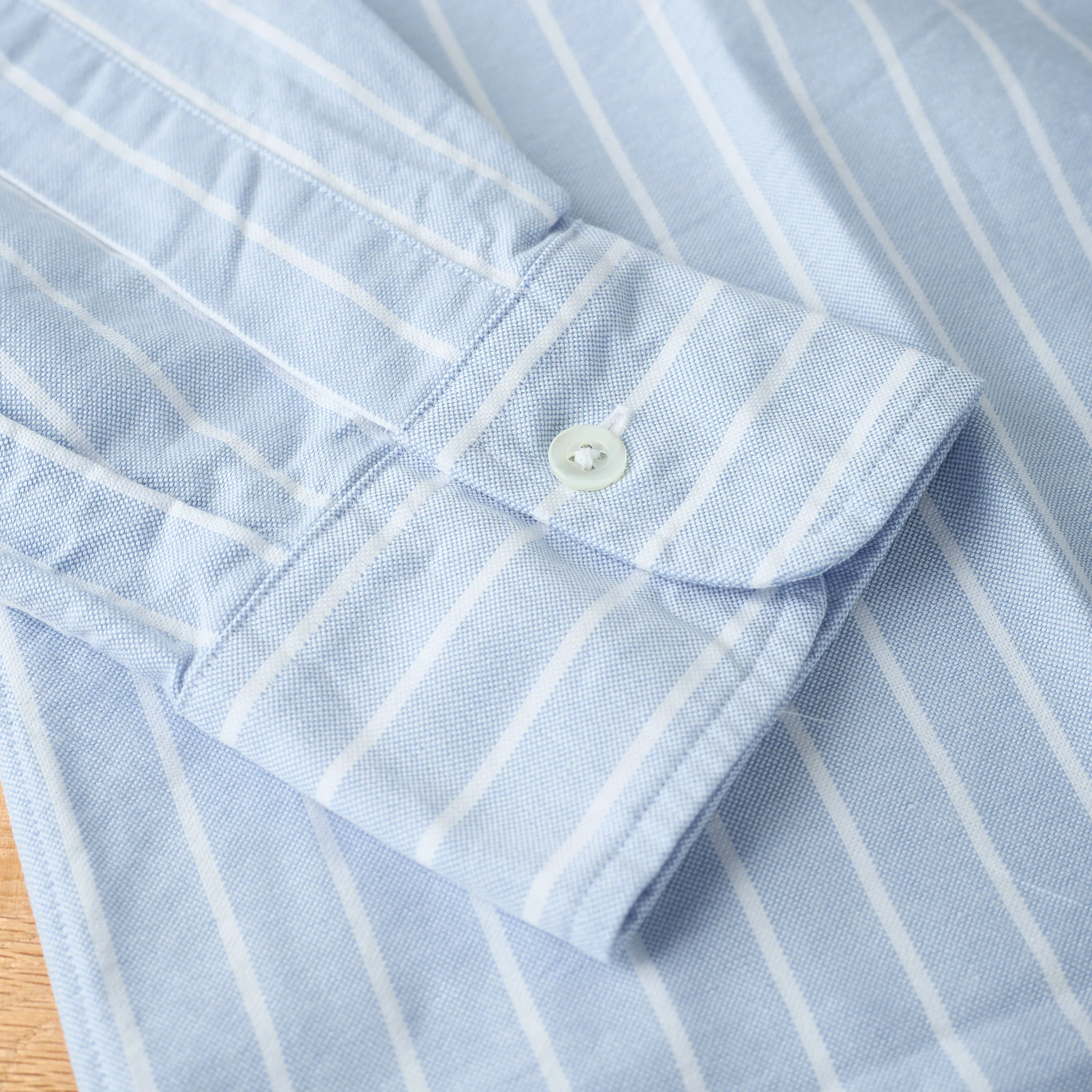 kamakura shirts | vintage ivy blue blazer stripe oxford shirt - Image 4