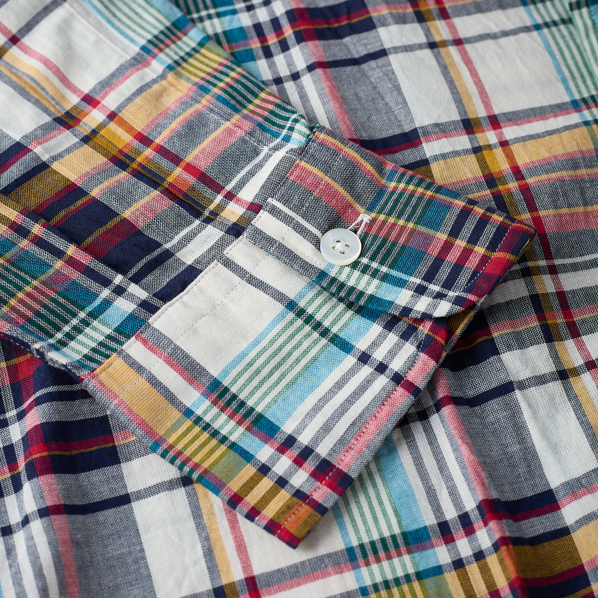 kamakura shirts | vintage ivy button down yellow madras plaid shirt - Image 4