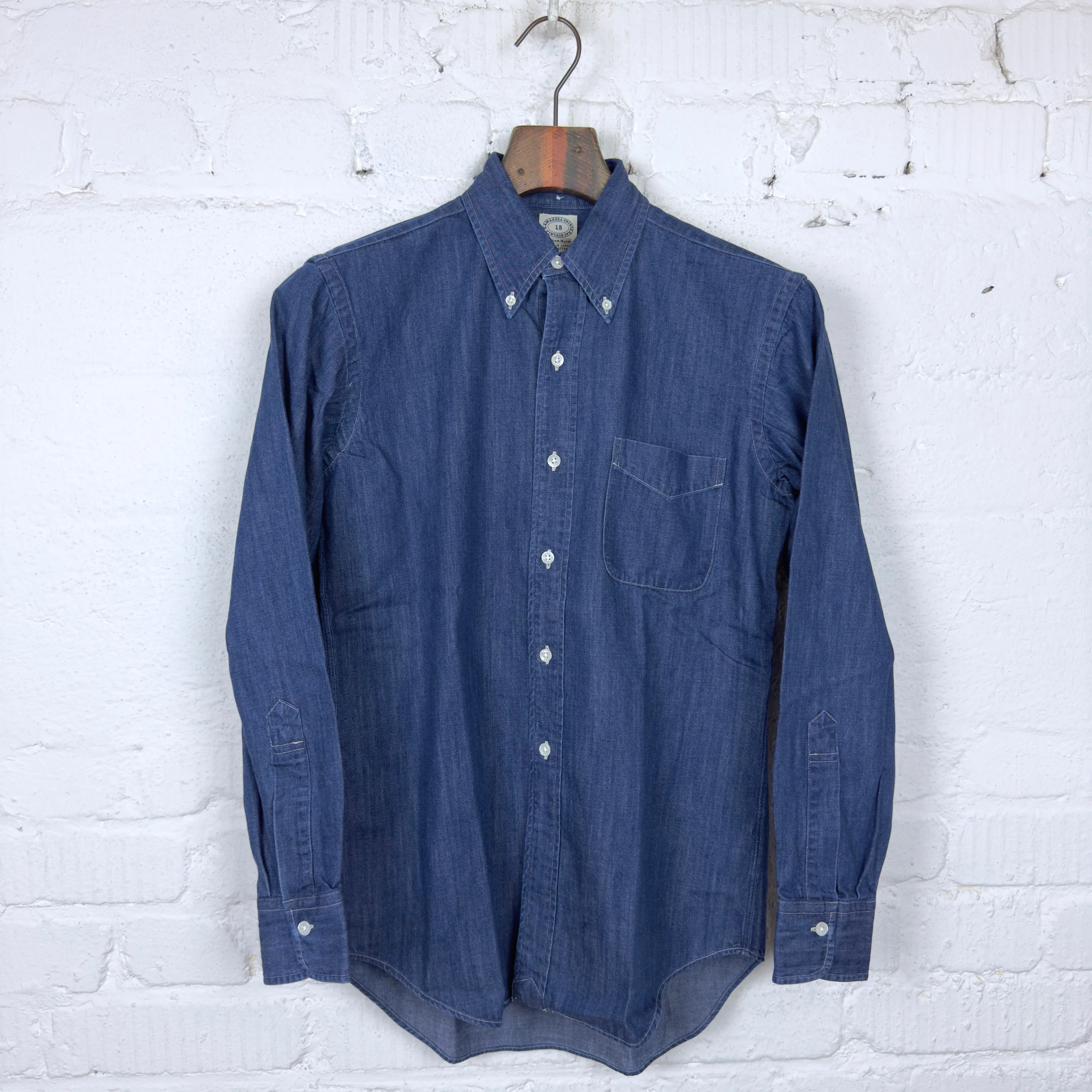 kamakura shirts | vintage ivy japanese denim 7oz - rinsed