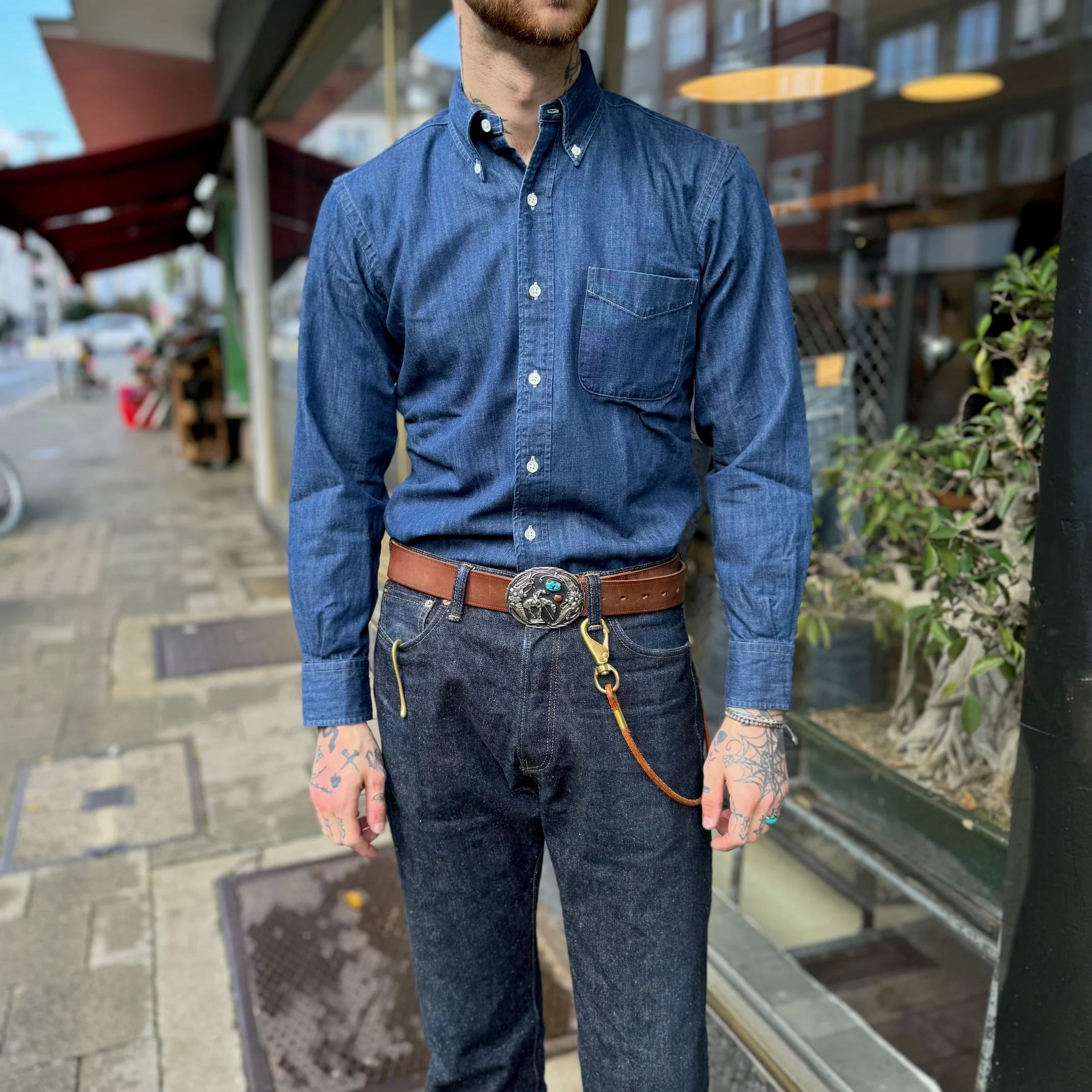 kamakura shirts | vintage ivy japanese denim 7oz - rinsed - Image 3