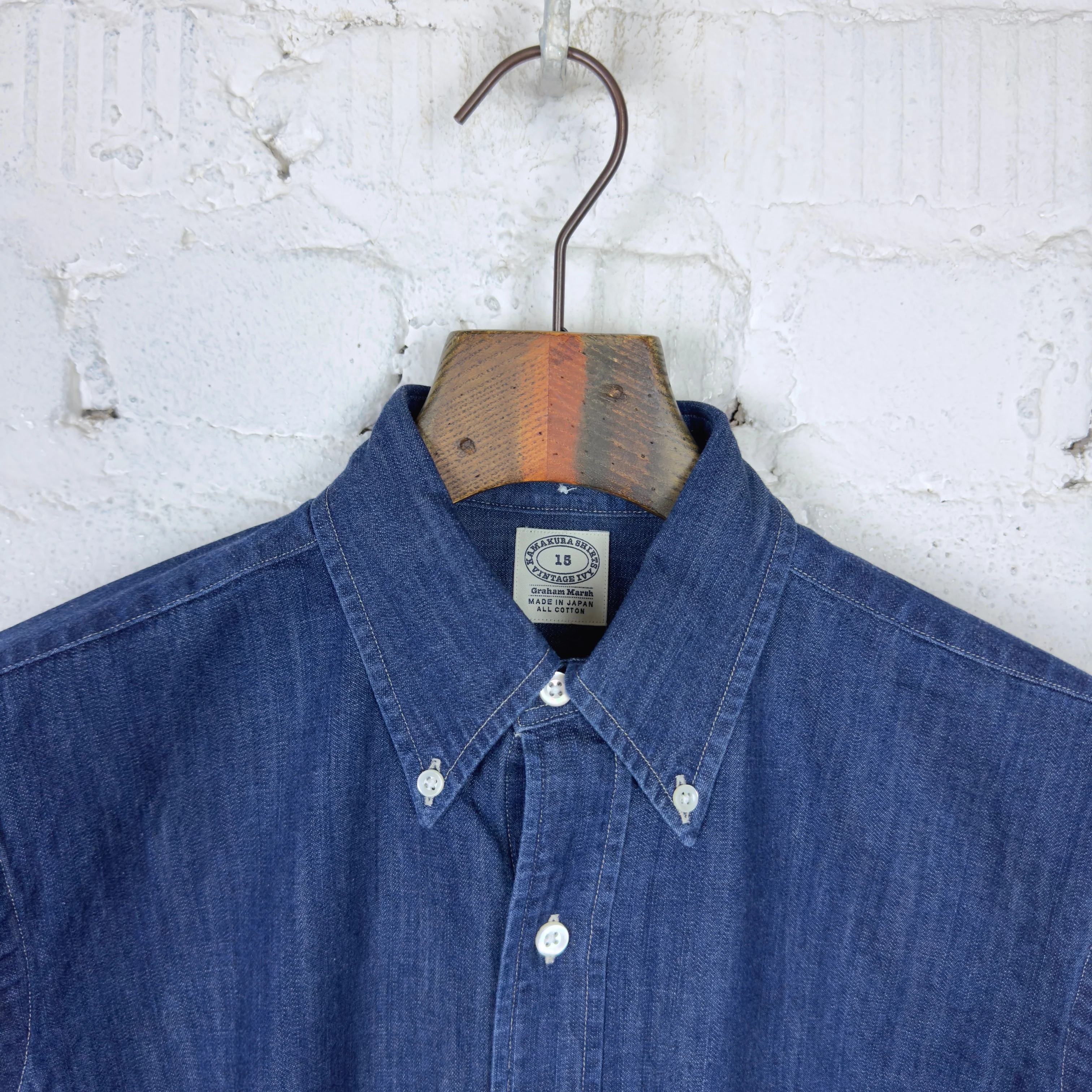 kamakura shirts | vintage ivy japanese denim 7oz - rinsed - Image 4