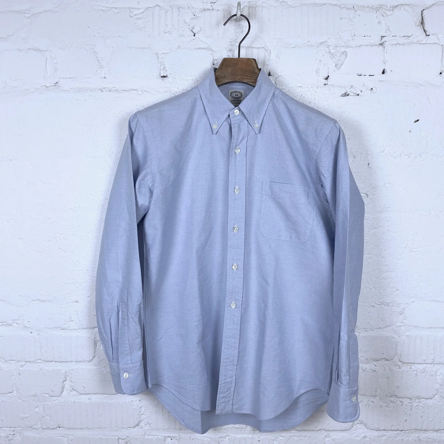 kamakura shirts | vintage ivy oxford button down shirt light blue