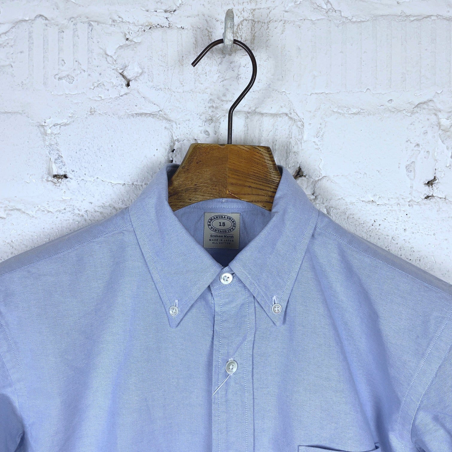 kamakura shirts | vintage ivy oxford button down shirt light blue - Image 6