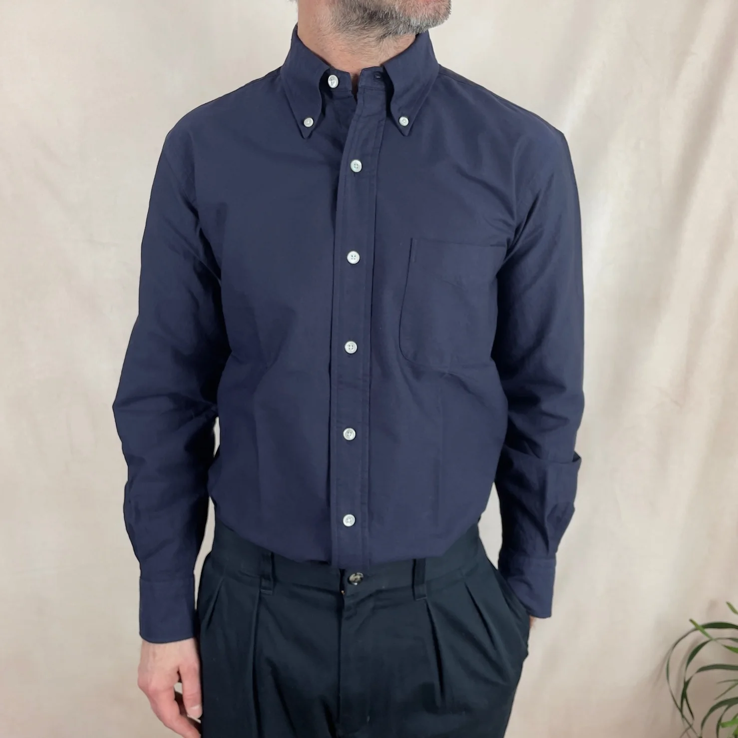 kamakura shirts | vintage ivy oxford button down shirt navy - Image 2