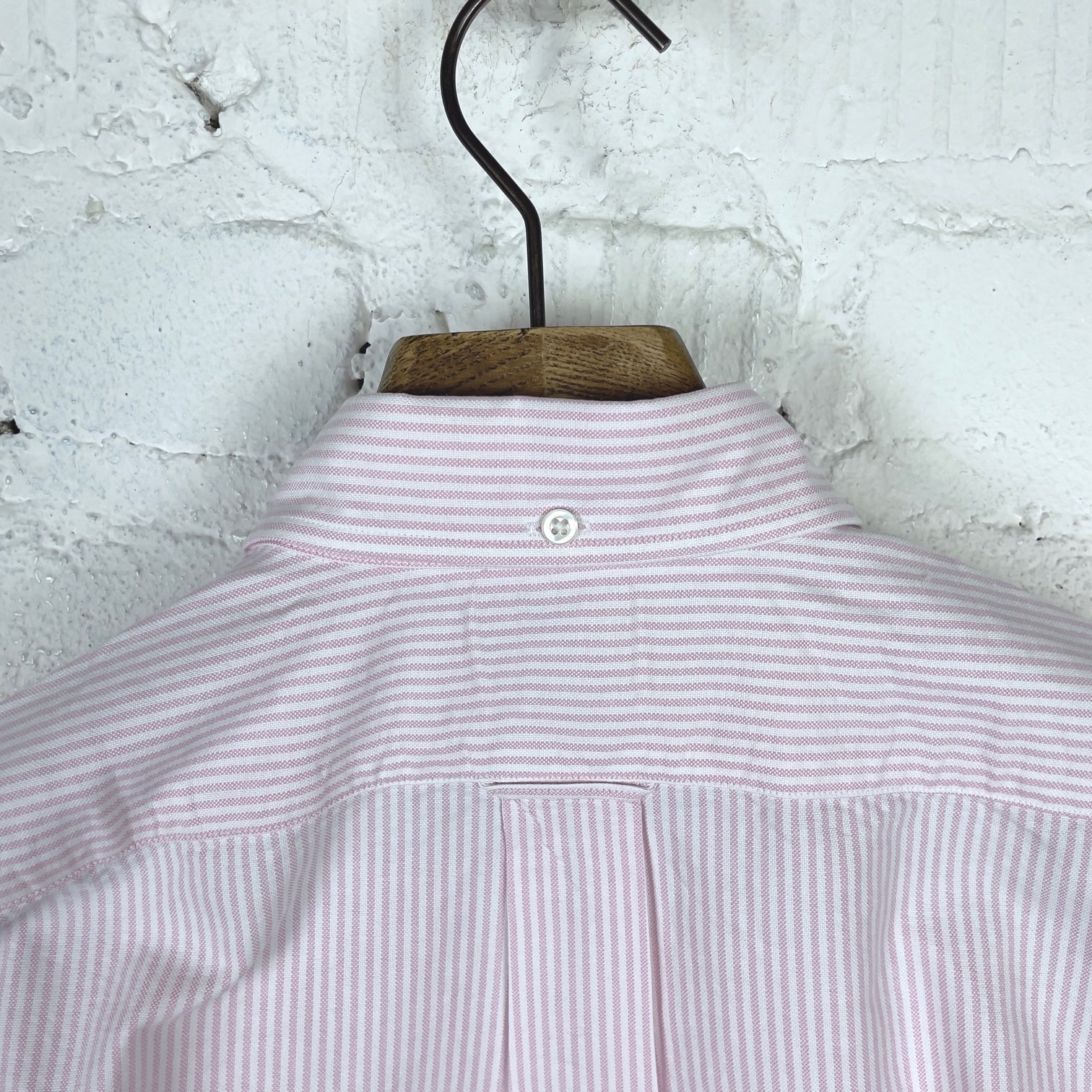 kamakura shirts | vintage ivy oxford button down shirt pink stripe - Image 4