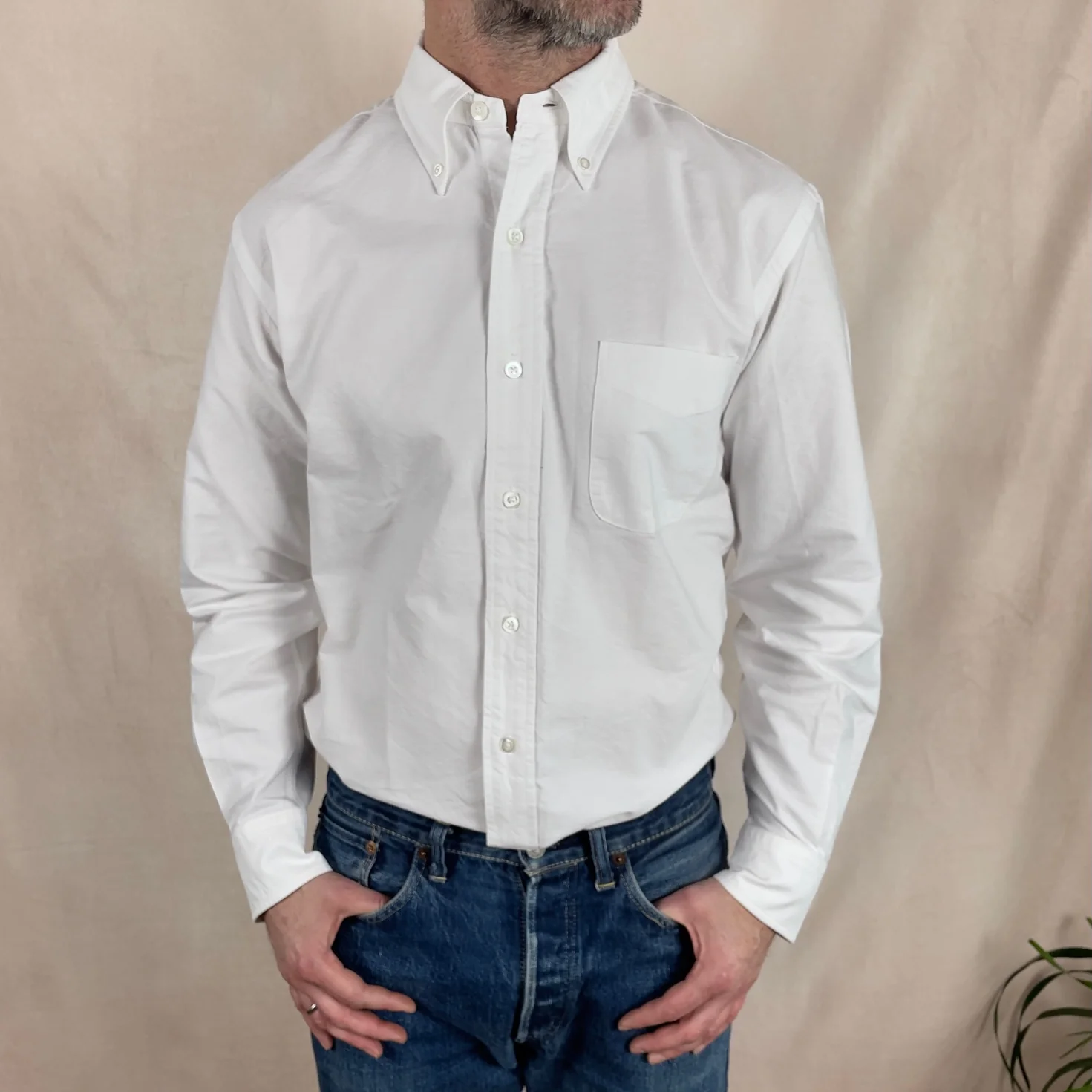 kamakura shirts | vintage ivy oxford button down shirt white - Image 2