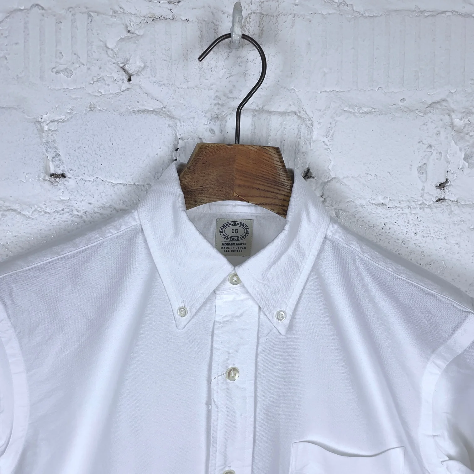 kamakura shirts | vintage ivy oxford button down shirt white - Image 3