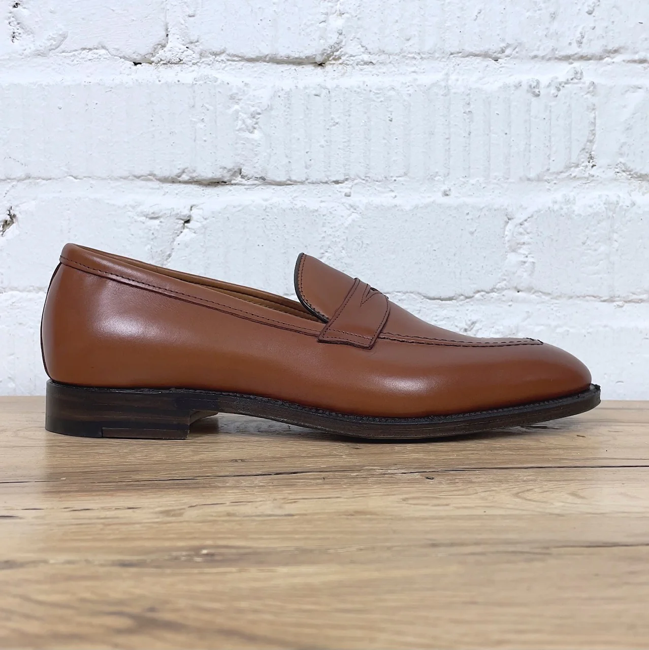 alden | 3556 penny loafer burnished dark tan ecalfskin