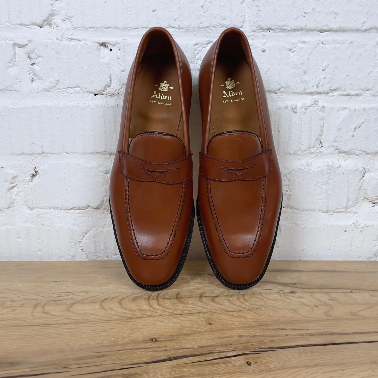 alden | 3556 penny loafer burnished dark tan ecalfskin - Image 3