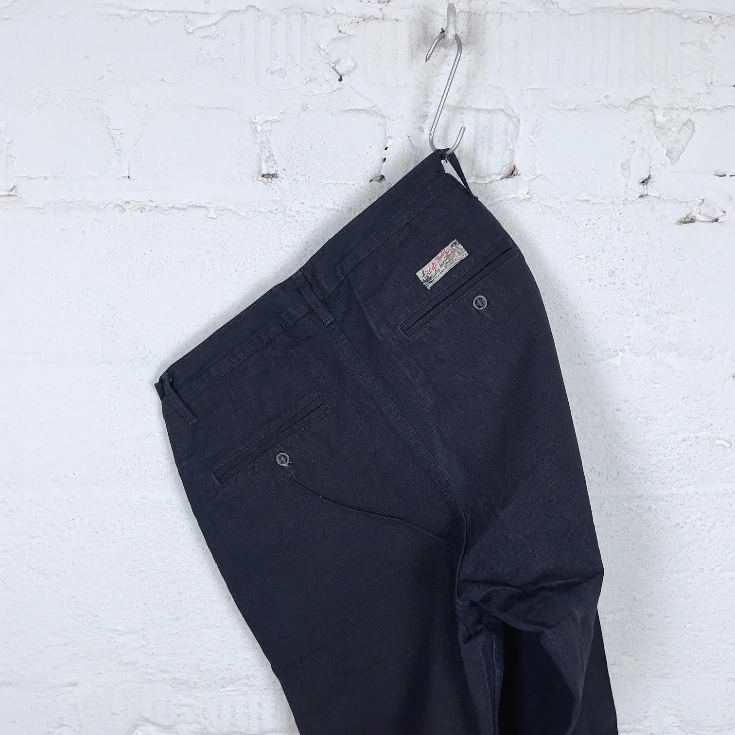 left field nyc | 12oz nihon menpu japanese deep indigo selvedge duck chinos - Image 7