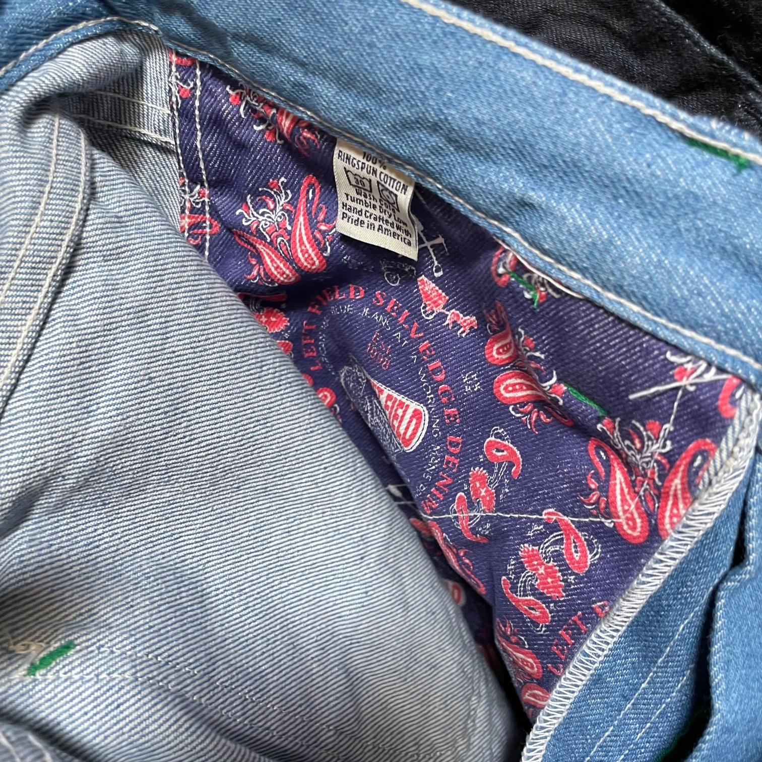 left field nyc | 70’s rodeo blue mt vernon work uniform denim - Image 8