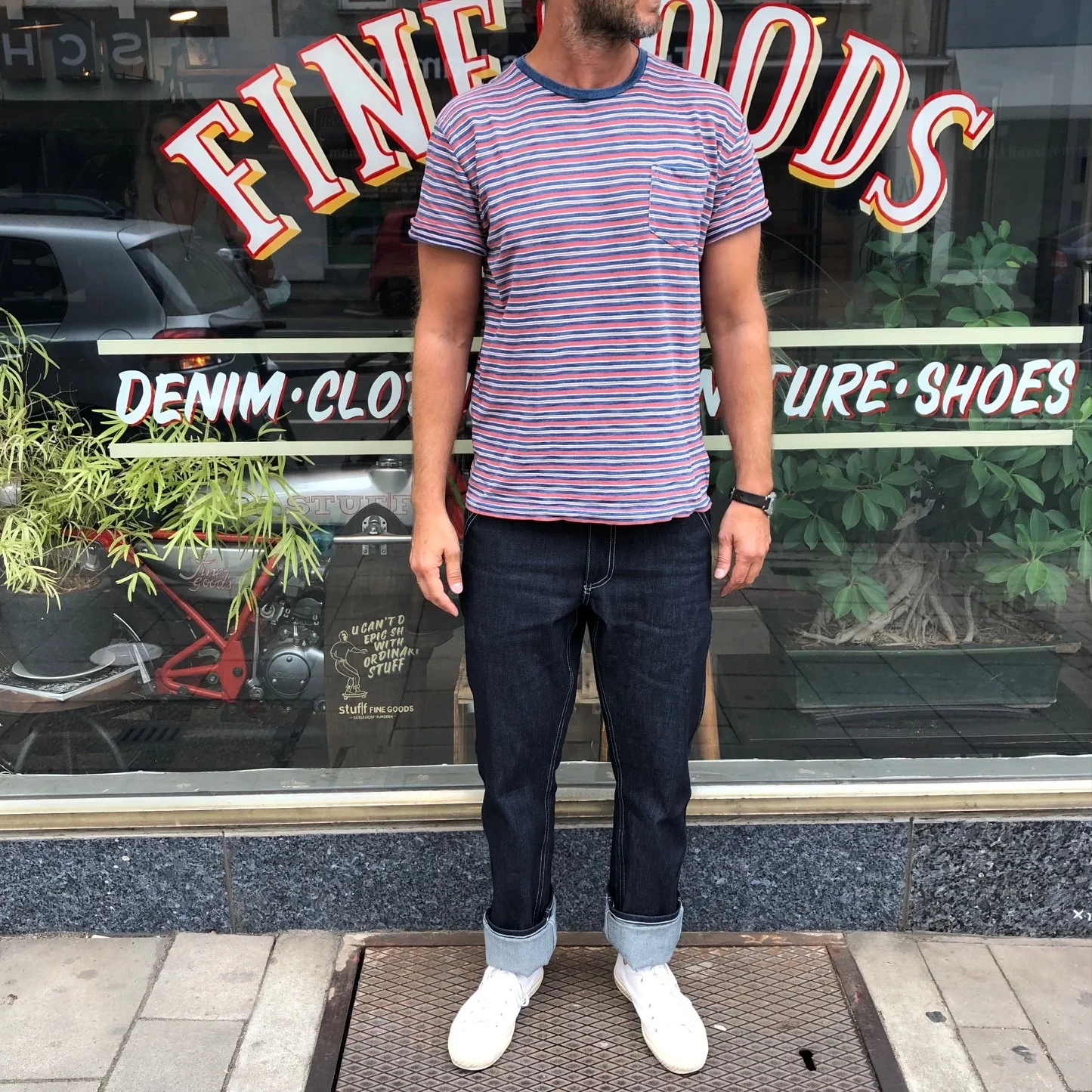 left field nyc | work uniform jean 13oz cone white oak broken twill - Image 2