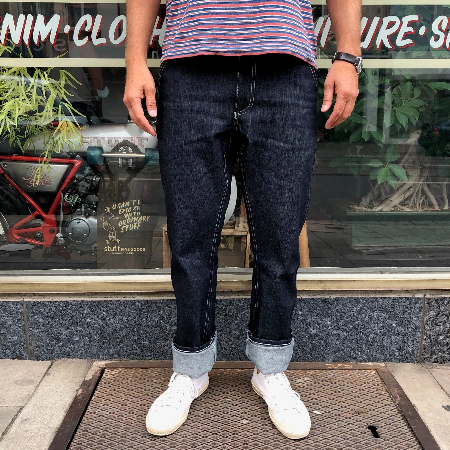left field nyc | work uniform jean 13oz cone white oak broken twill - Image 3