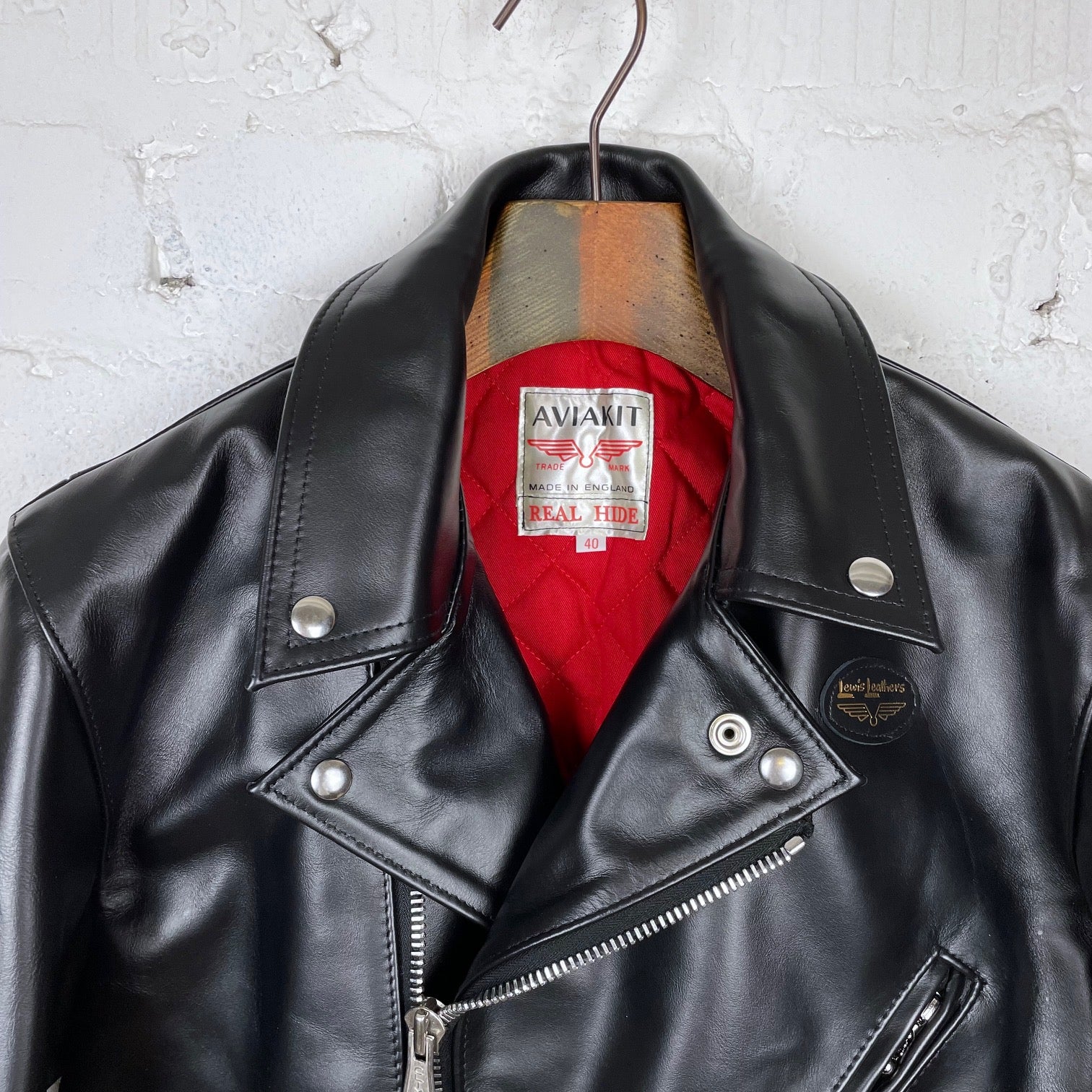 lewis leathers x stuf|f | 441 black horsehide "cyclone" jacket (long type) - Image 5