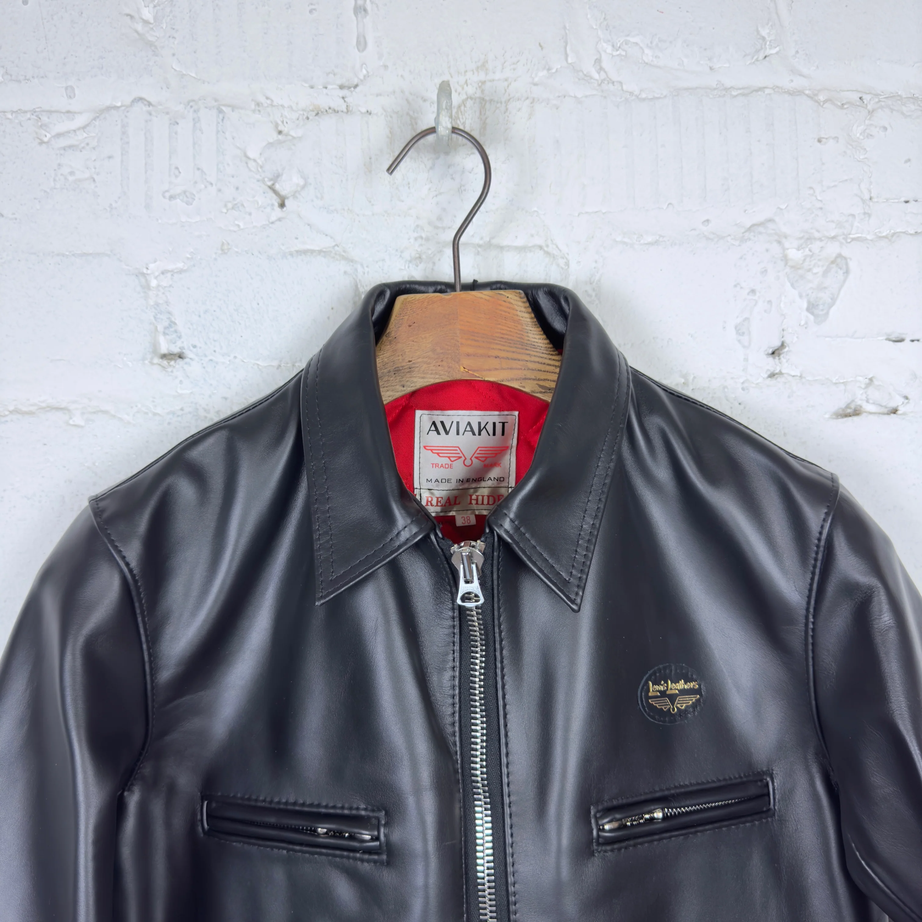 lewis leathers x stuf|f | 551uk black horse "dominator" jacket (long type) - Image 4