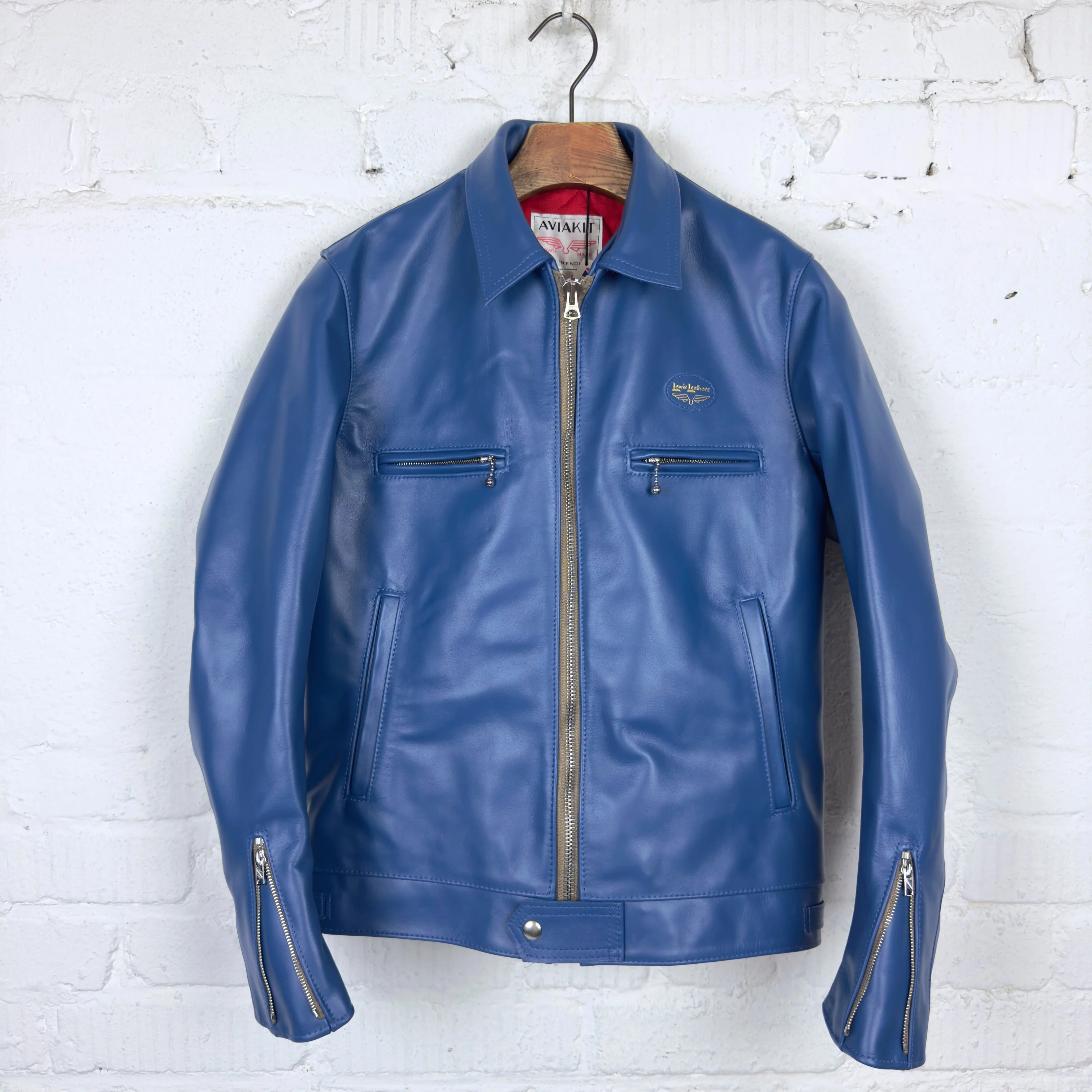 lewis leathers x stuf|f | 551uk blue horse "dominator" jacket (long type)