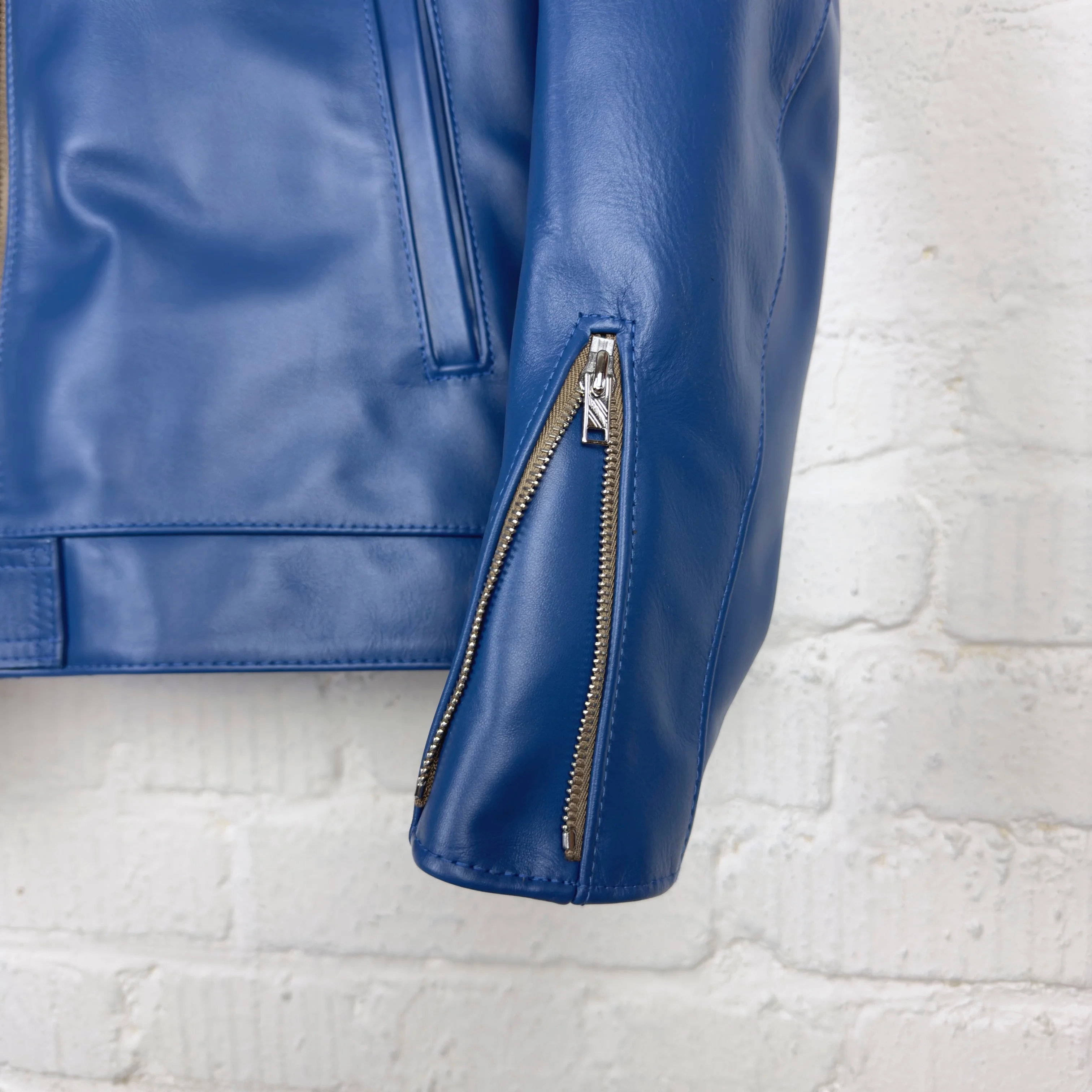 lewis leathers x stuf|f | 551uk blue horse "dominator" jacket (long type) - Image 5
