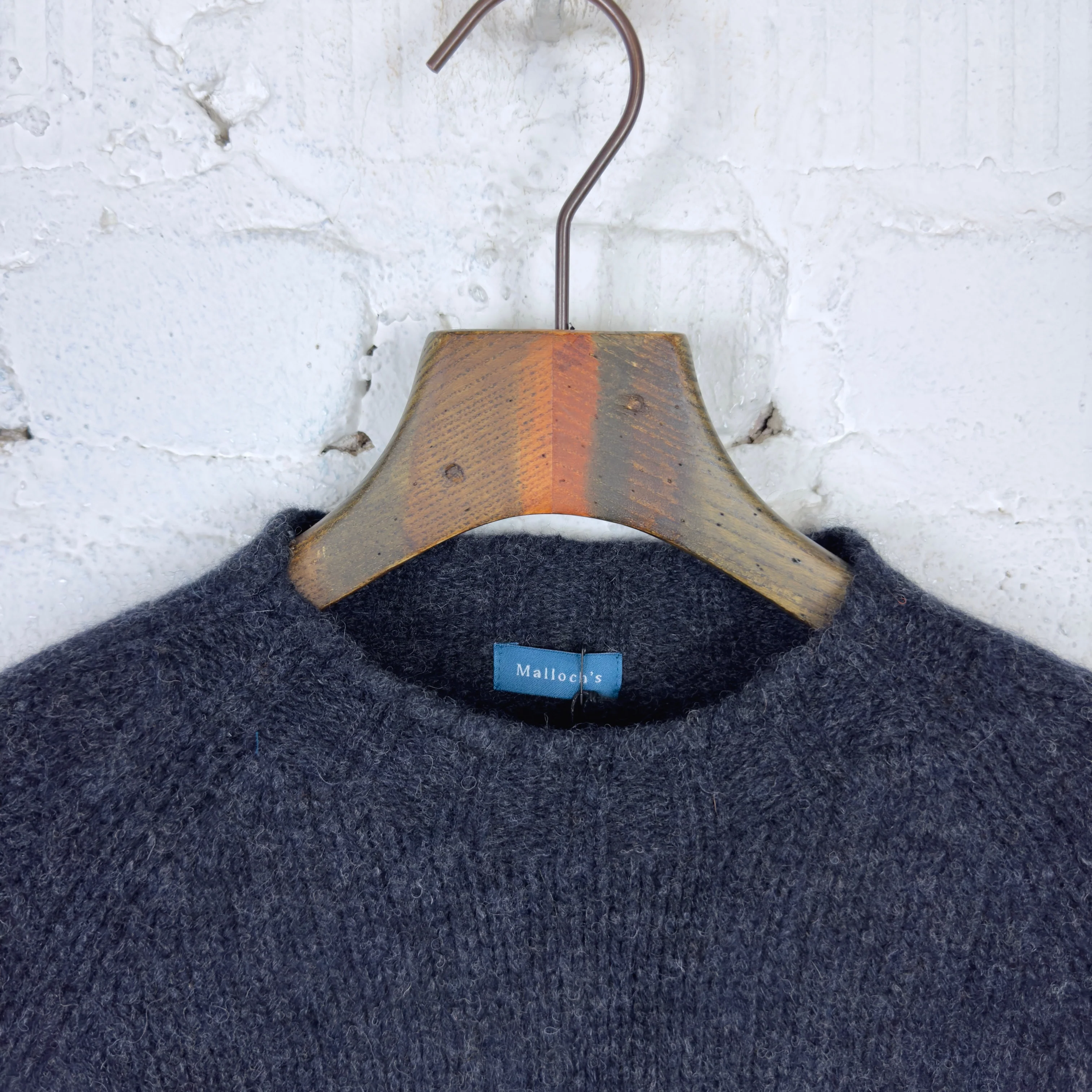 malloch's | charcoal kenmore chunky shetland jumper - Image 4