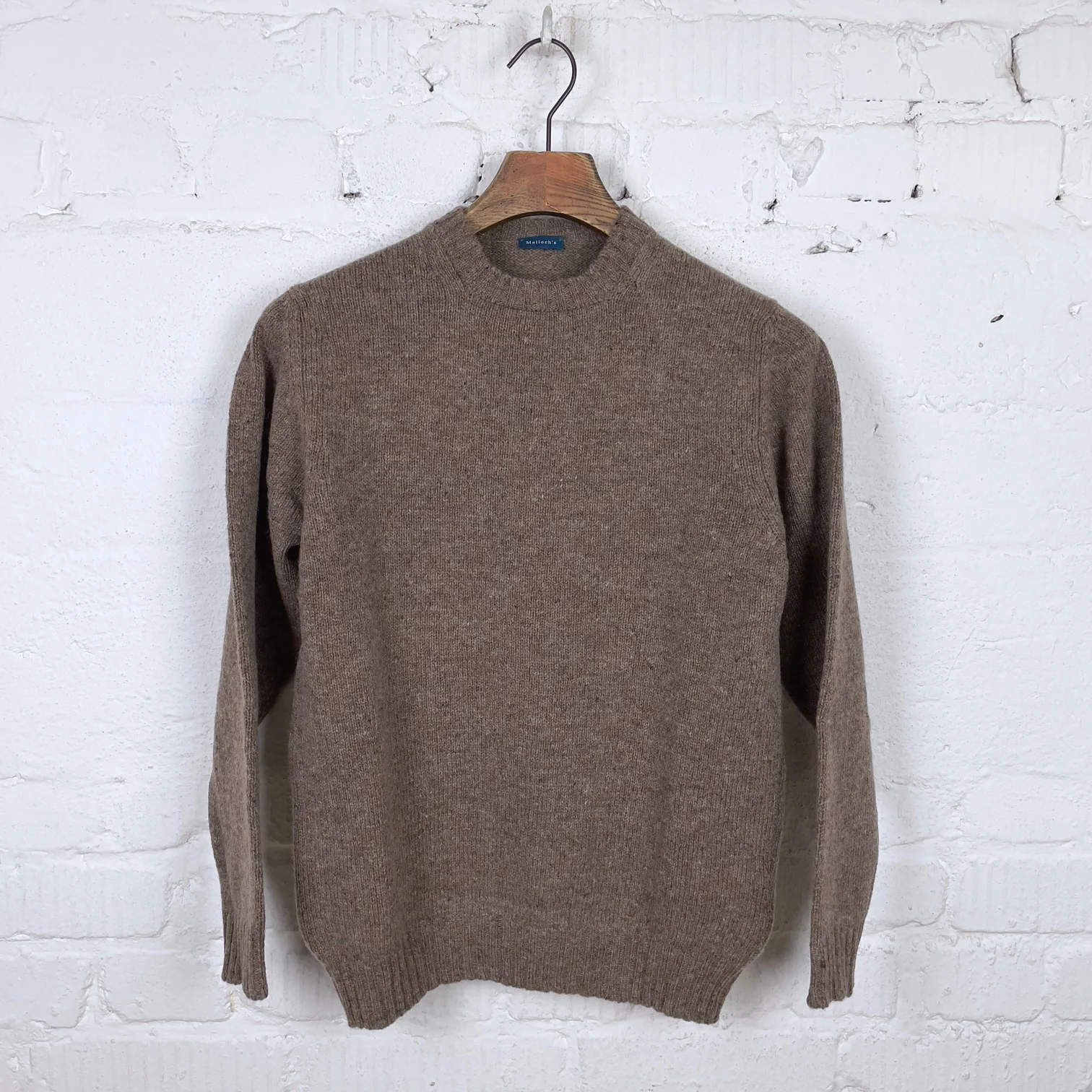 malloch's | nutmeg wreay shetland wool crew neck