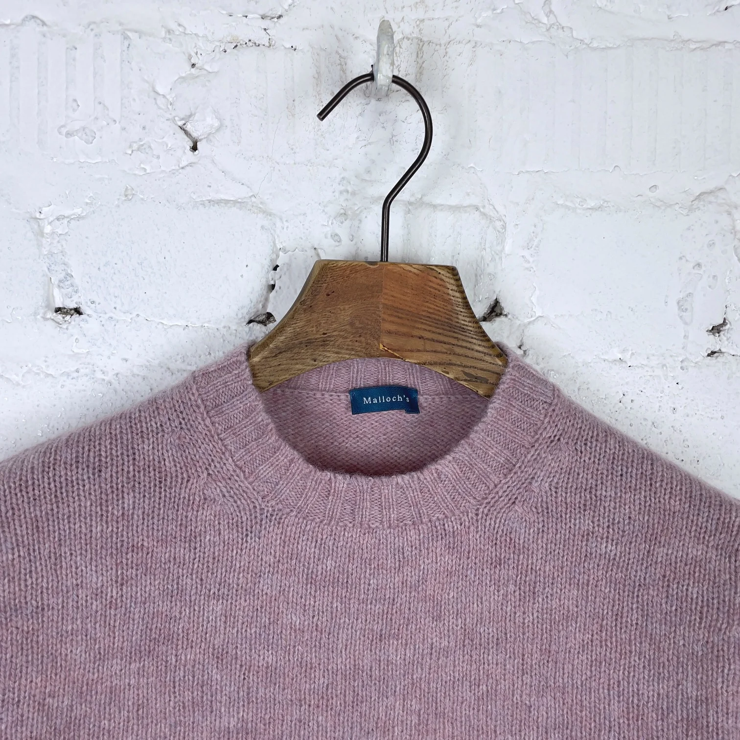 malloch's | pink haar wreay shetland wool crew neck - Image 6