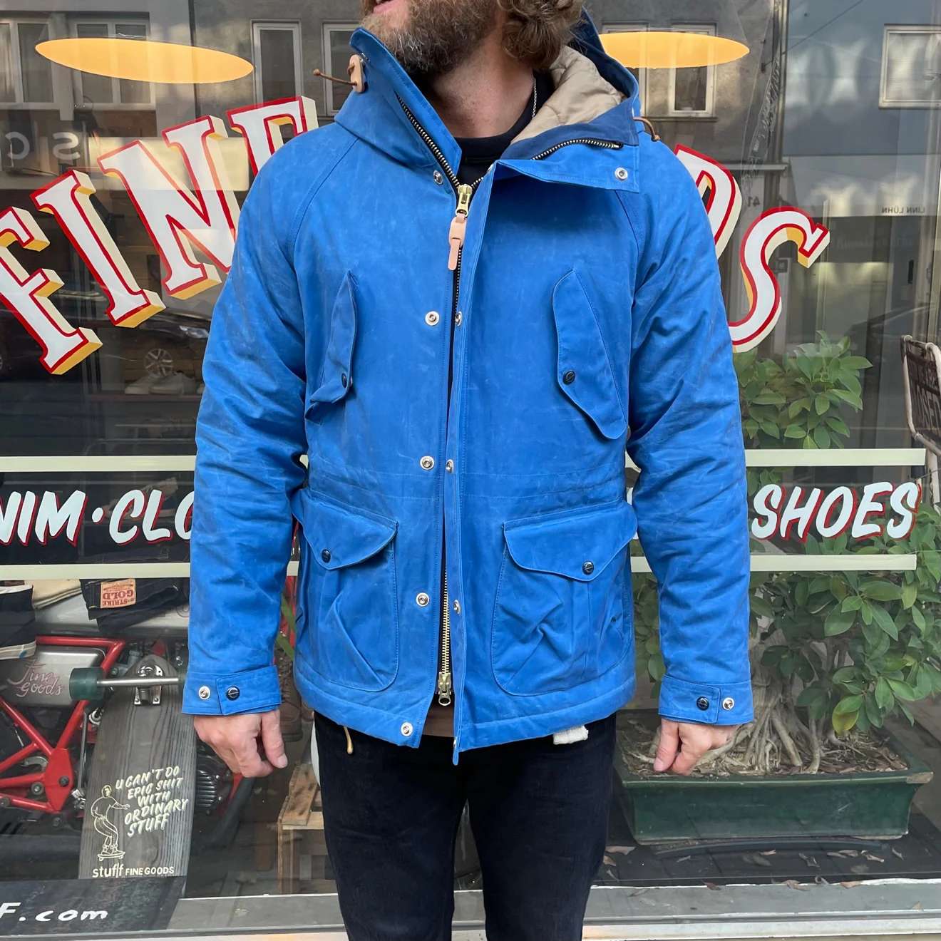 manifattura ceccarelli | 7031-wx fisherman parka mid blue - Image 3