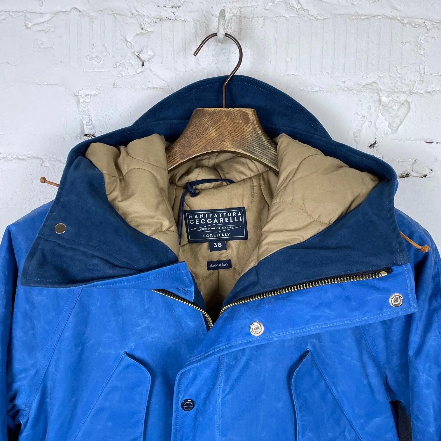 manifattura ceccarelli | 7031-wx fisherman parka mid blue - Image 4