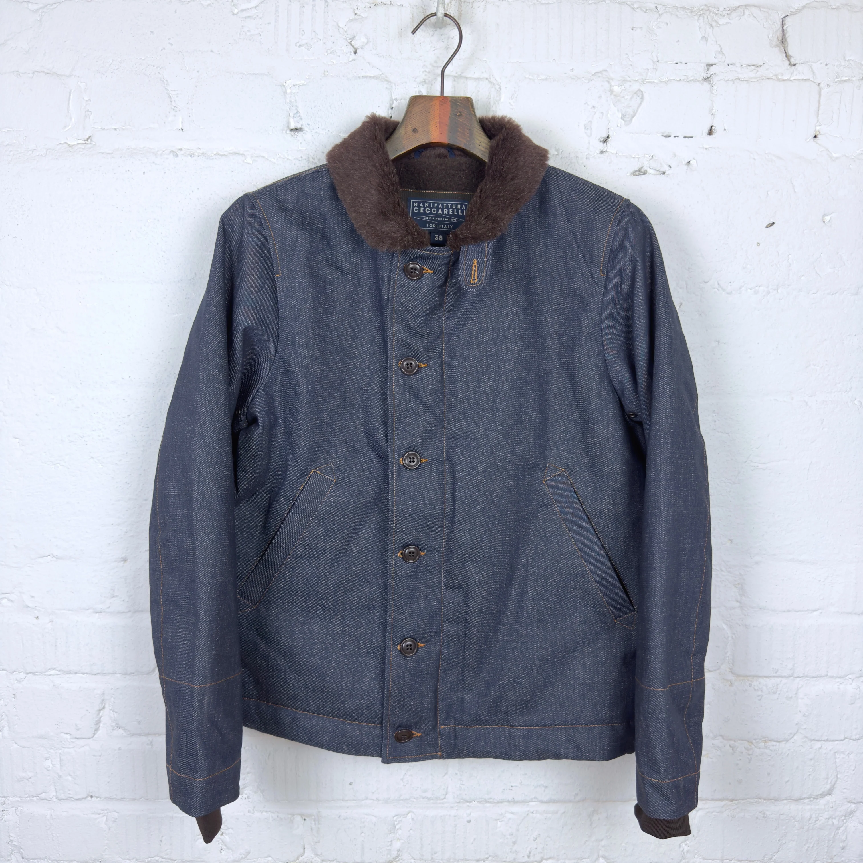 manifattura ceccarelli | 7061b-cd denim deck jacket candiani