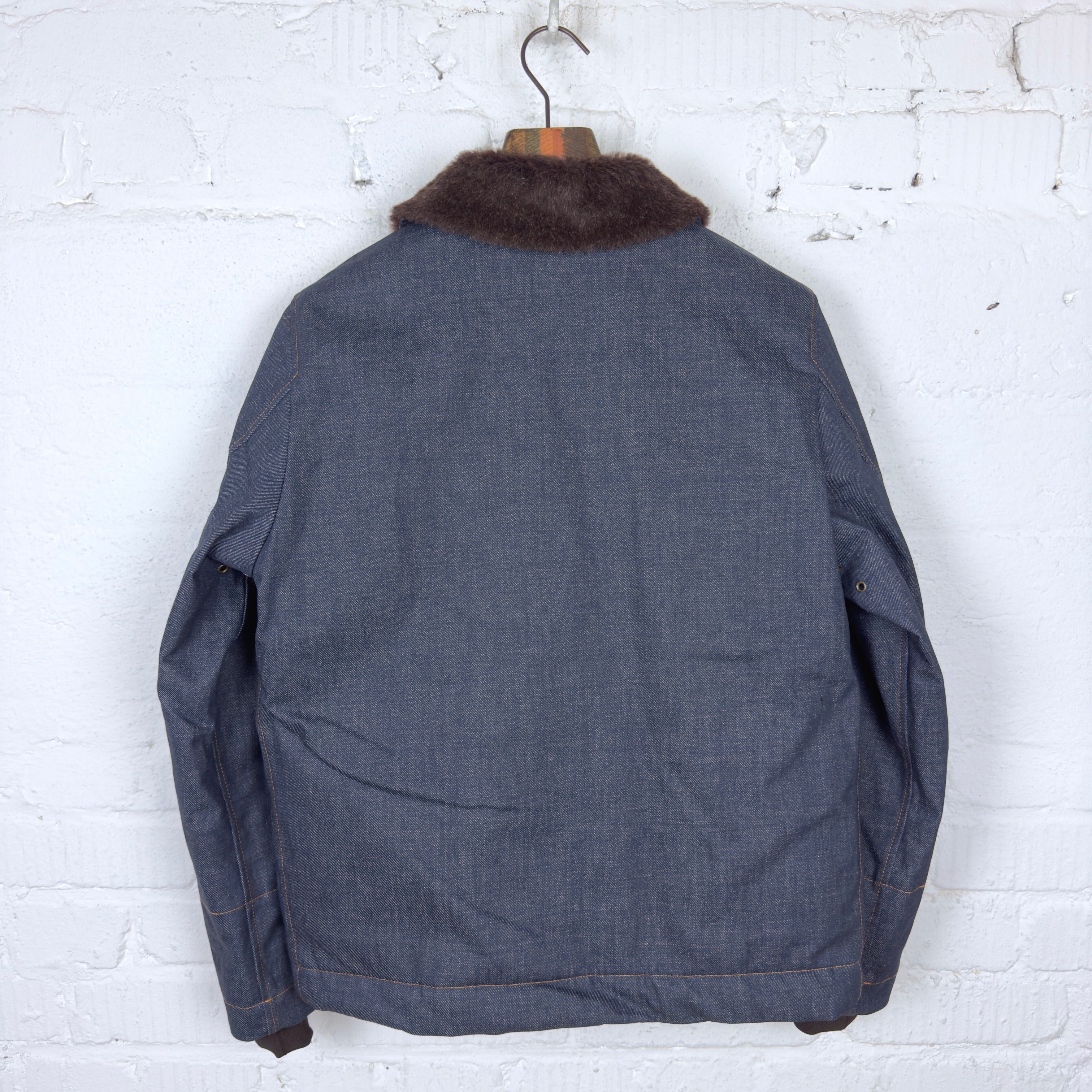 manifattura ceccarelli | 7061b-cd denim deck jacket candiani - Image 7