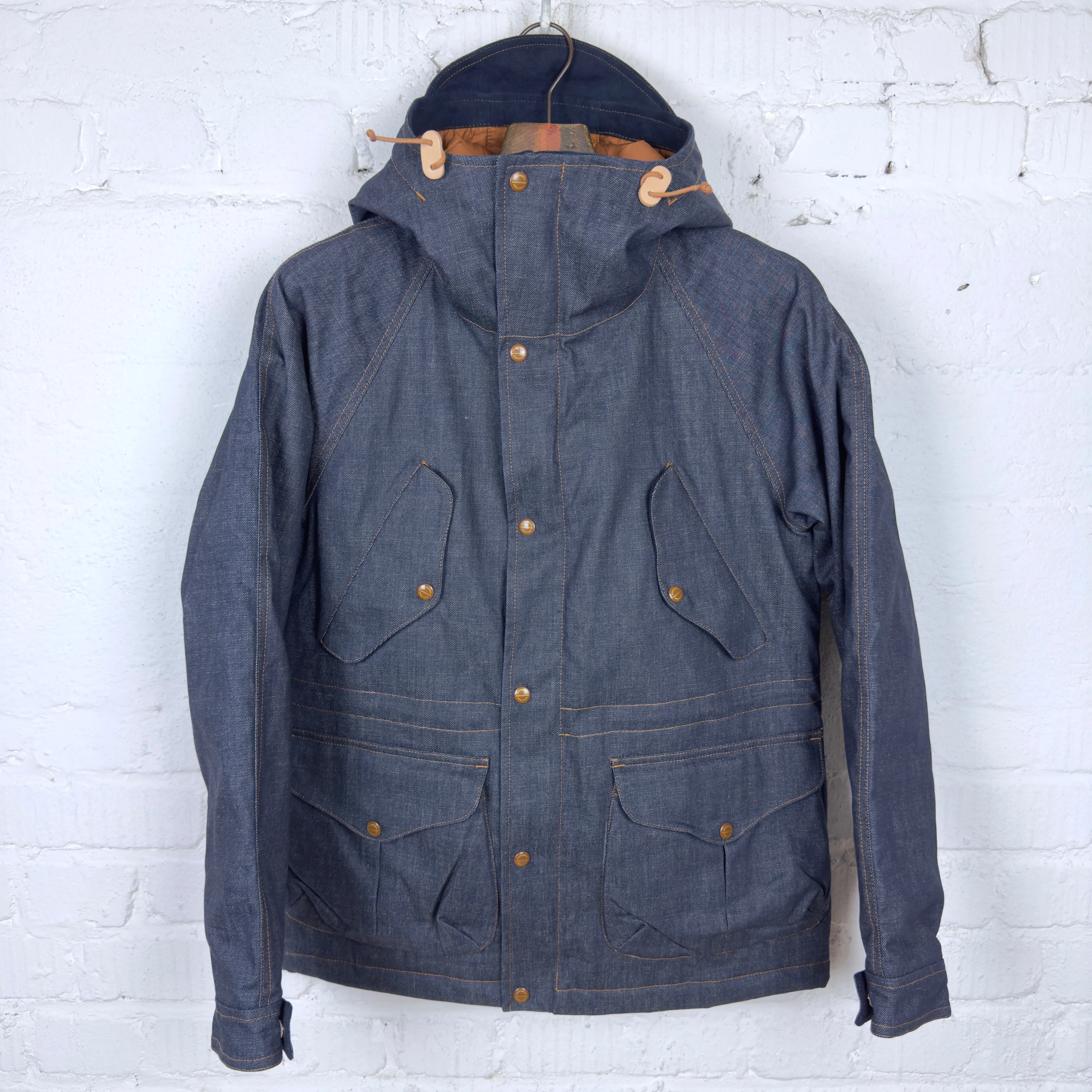 manifattura ceccarelli | 7091-cd denim new fisherman parka candiani