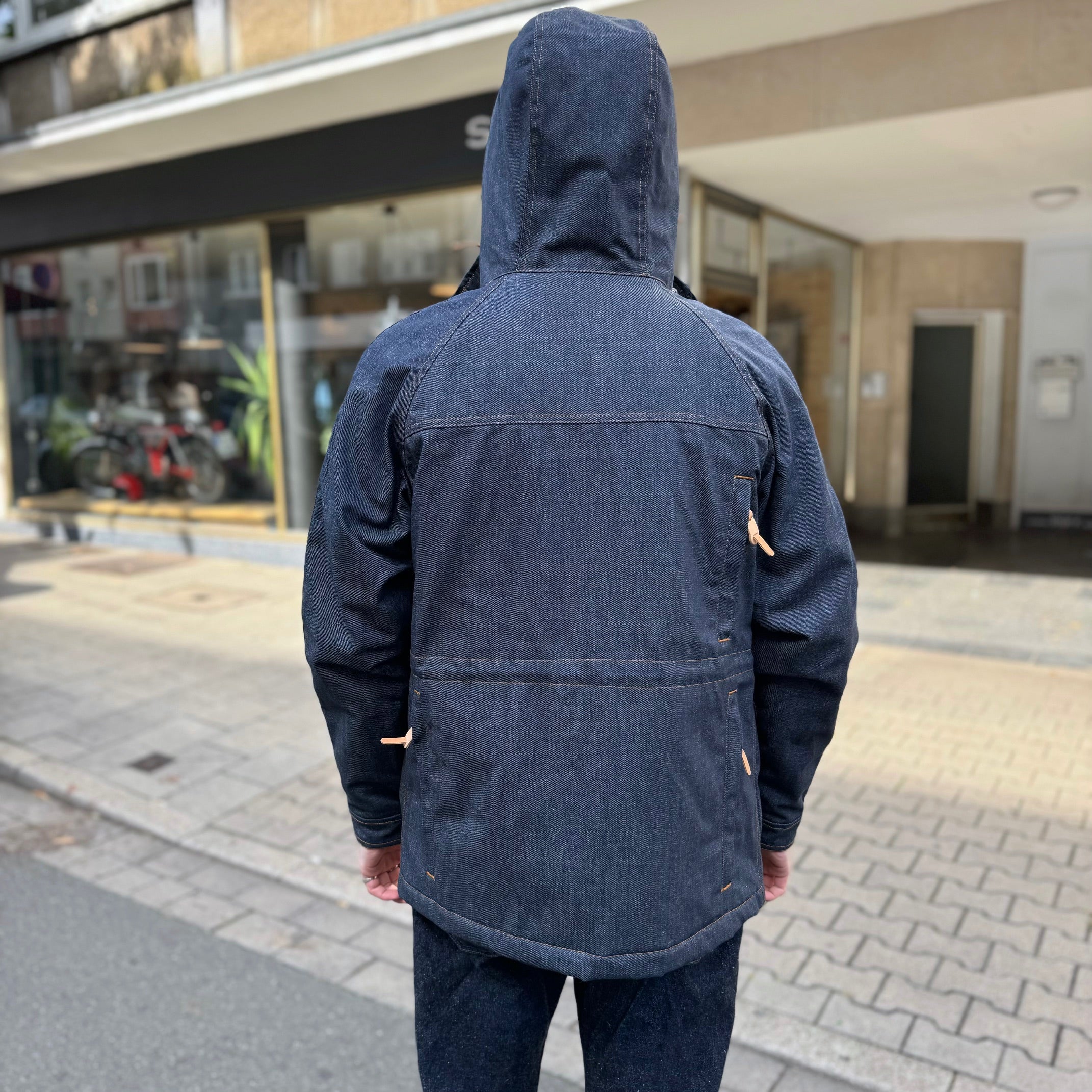 manifattura ceccarelli | 7091-cd denim new fisherman parka candiani - Image 4