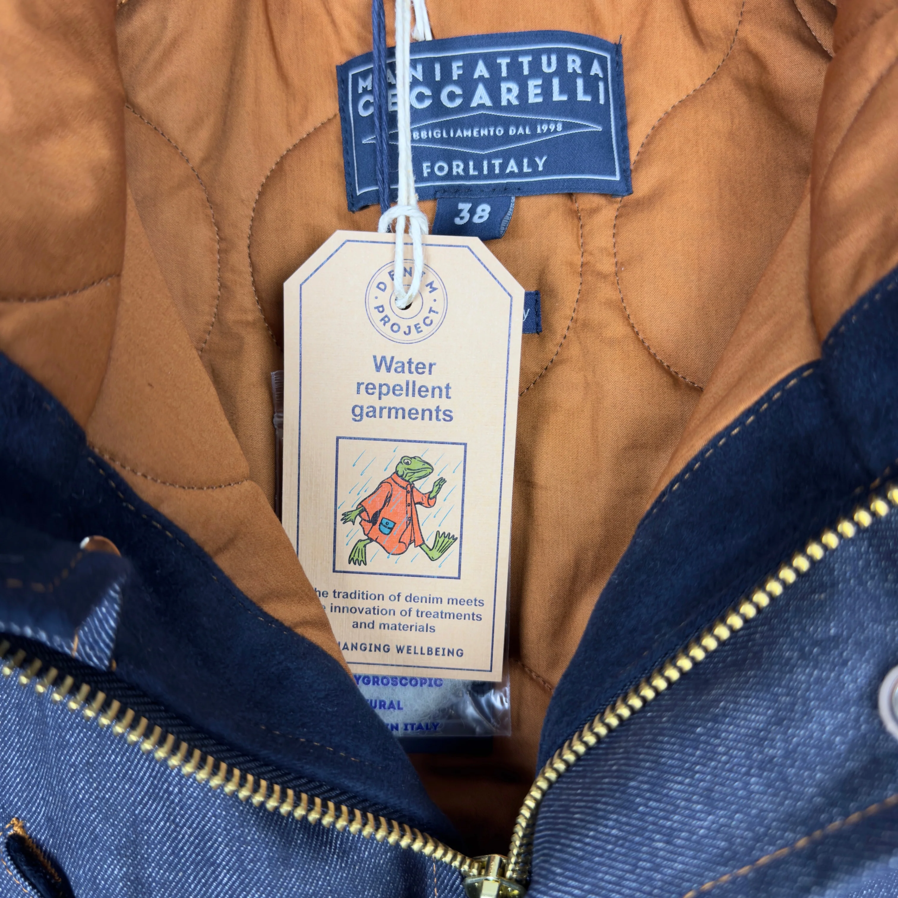 manifattura ceccarelli | 7091-cd denim new fisherman parka candiani - Image 6