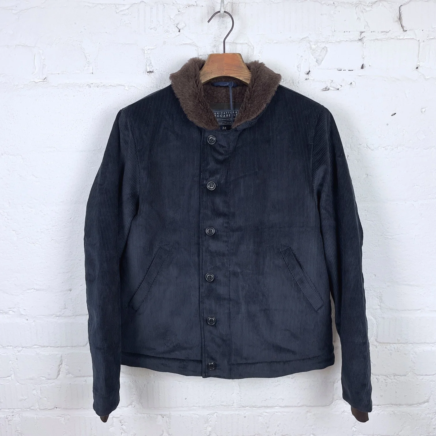 manifattura ceccarelli | 7162 qk corduroy deck jacket navy