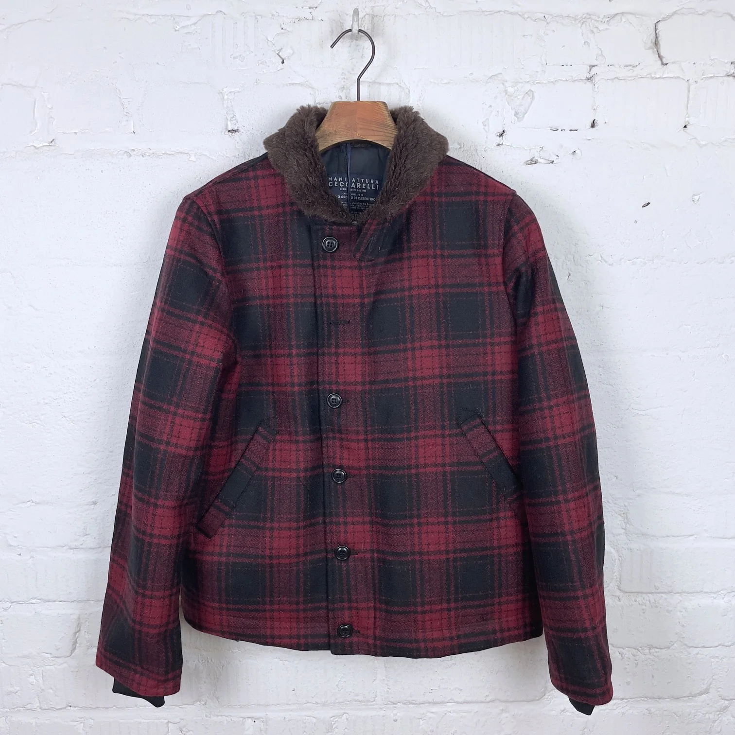 manifattura ceccarelli | 7163-wd deck jacket red-black