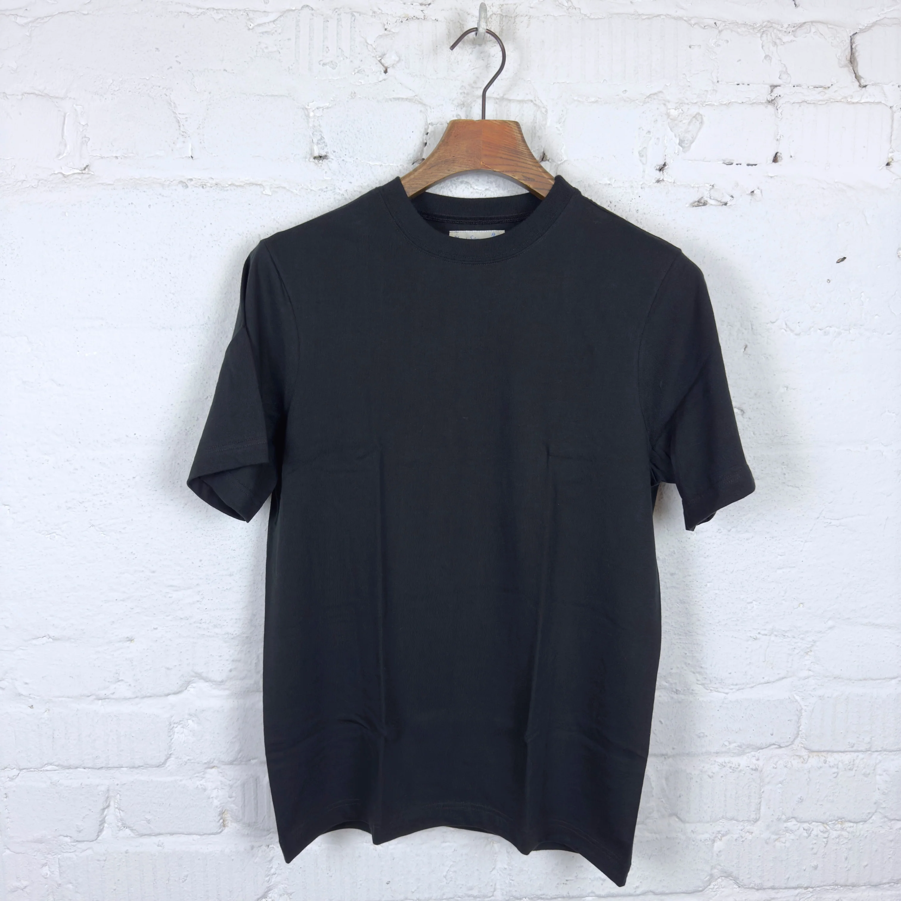 merz b. schwanen | 1940s men's loopwheeled t-shirt black