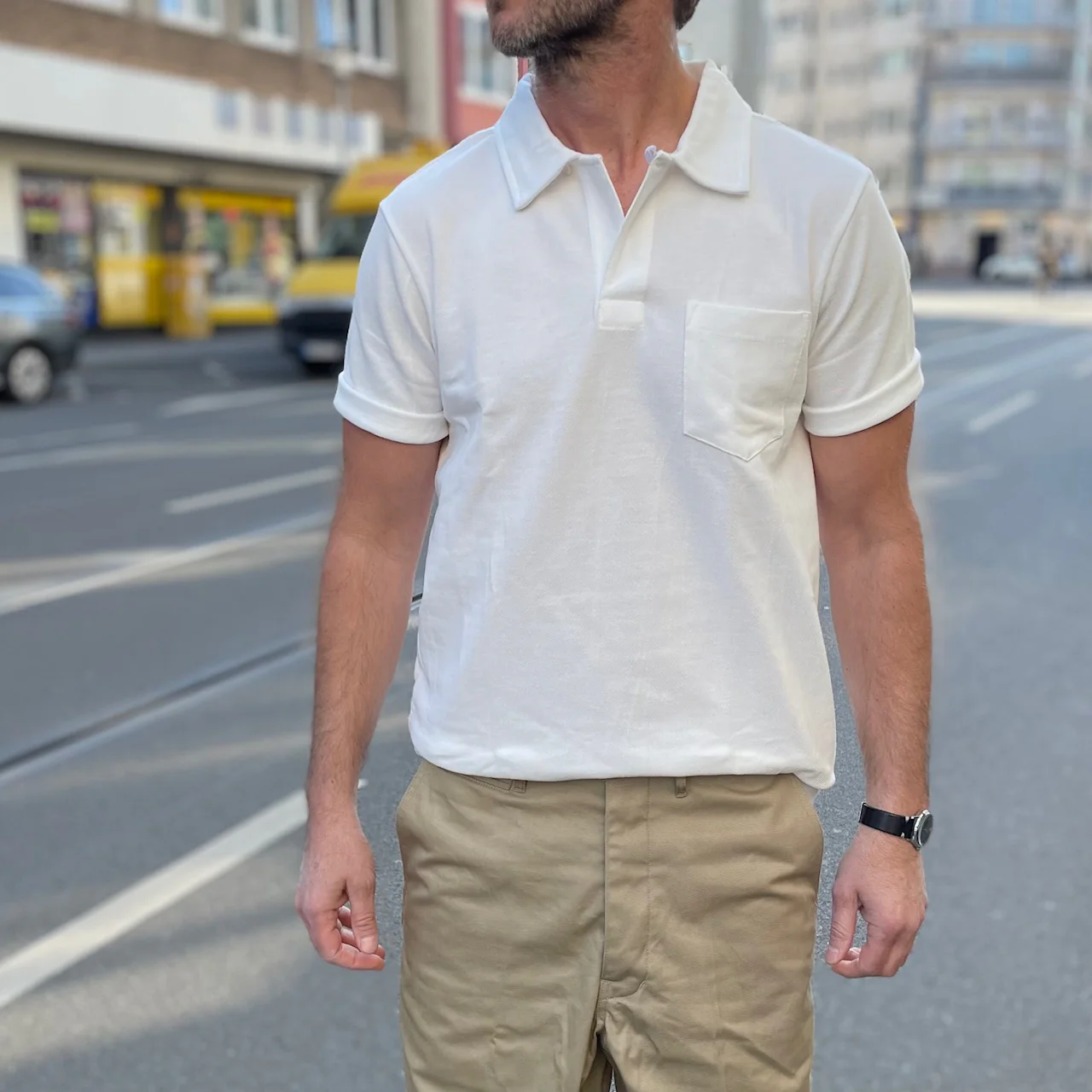 merz b. schwanen | 2pkpl men's polo shirt with pocket white - Image 2