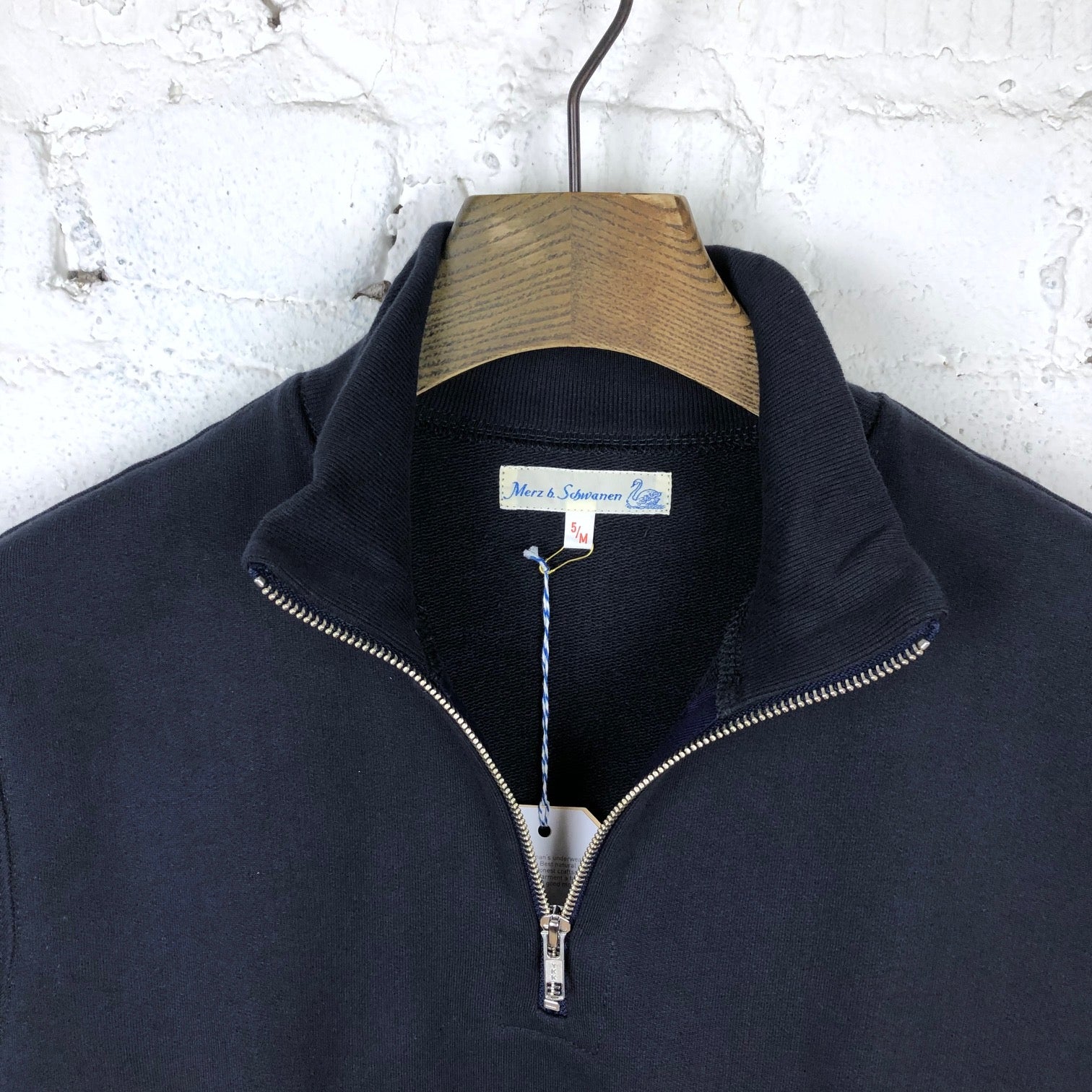 merz b. schwanen | 343z men's sweatshirt half-zip - Image 2