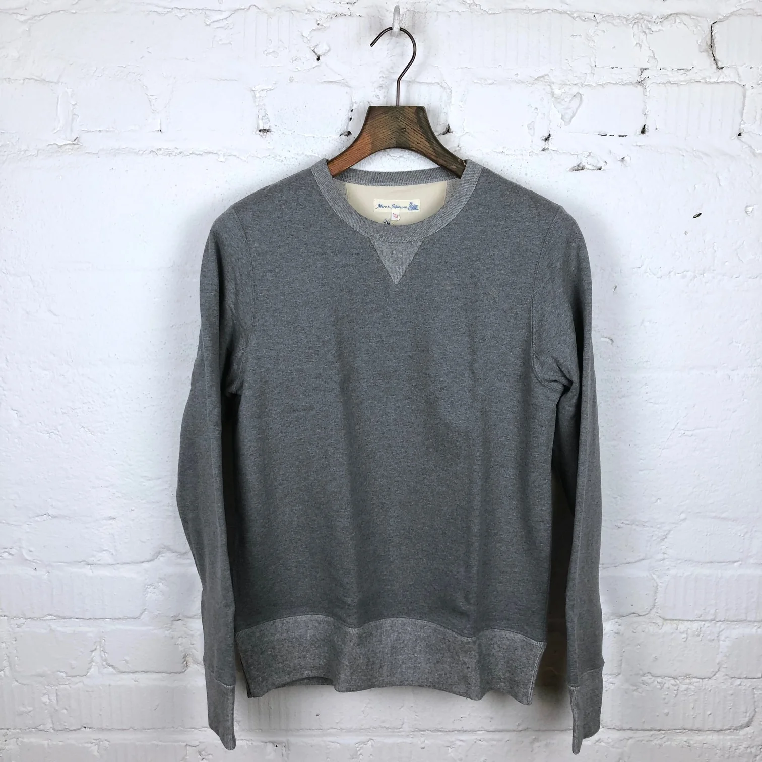 merz b. schwanen | 3s48 crewneck sweatshirt heavy - anthra. mel.