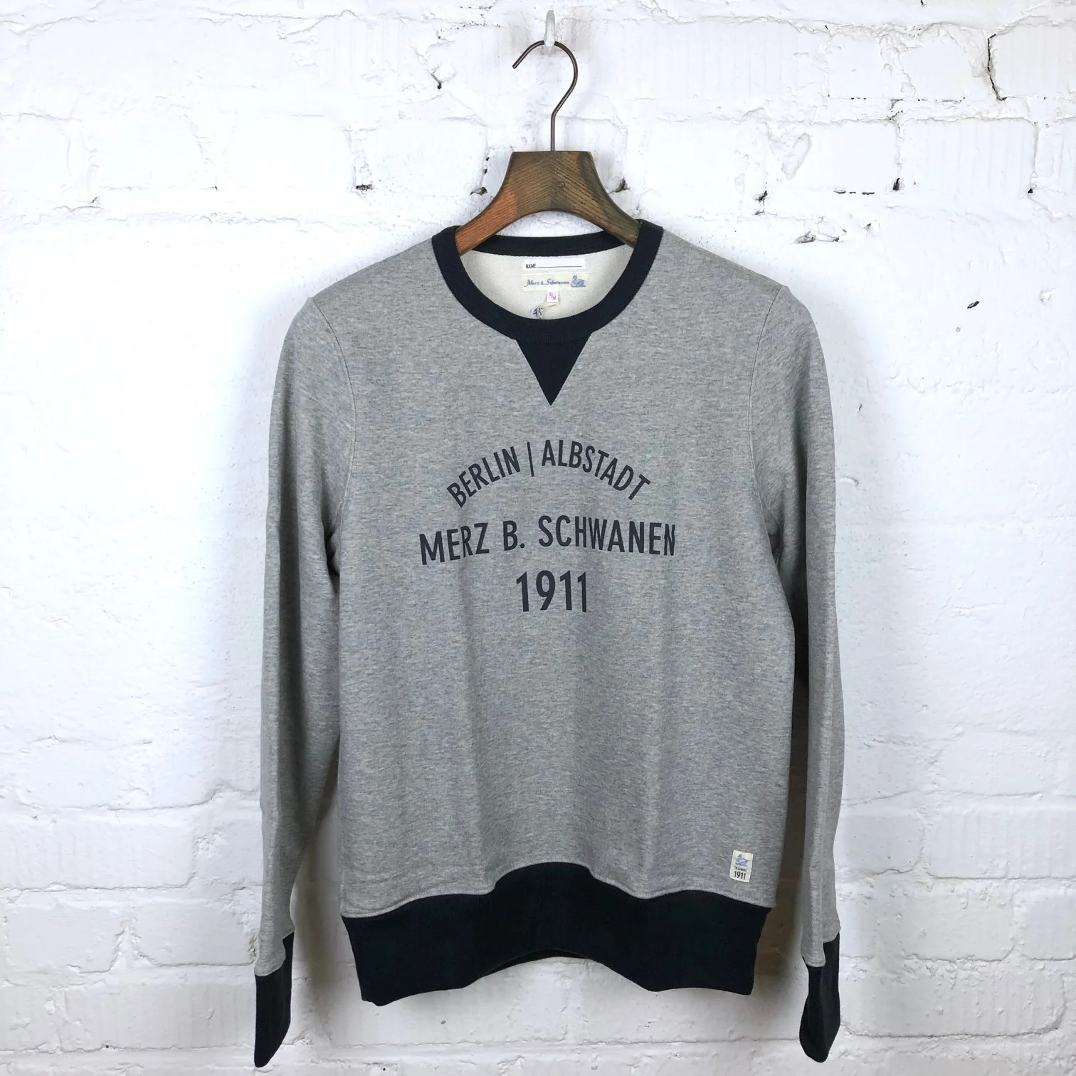 merz b. schwanen | tr348ba sweatshirt - grey mel. - charcoal