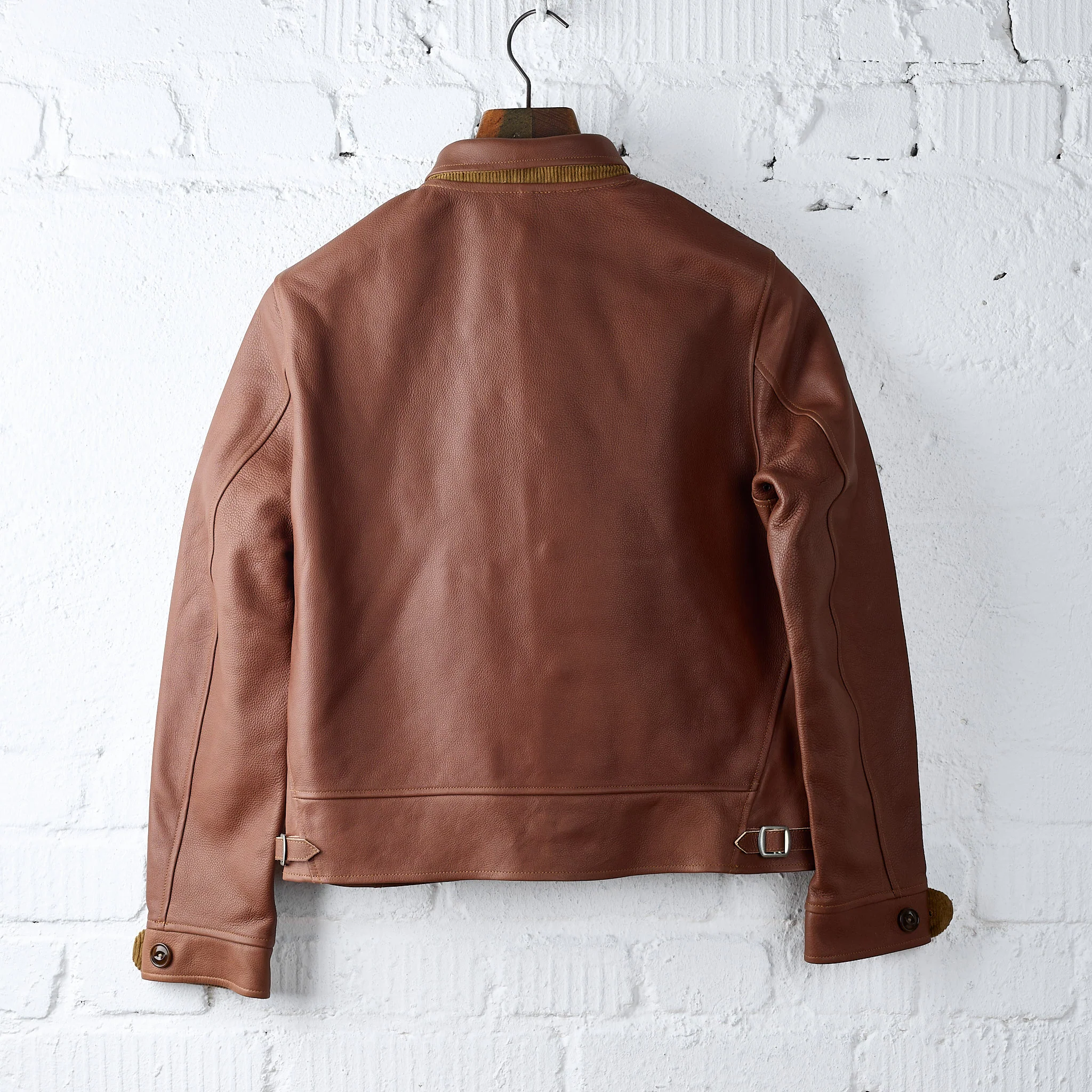 mister freedom | campus jacket - "bison" - brown veg-tan leather - Image 4