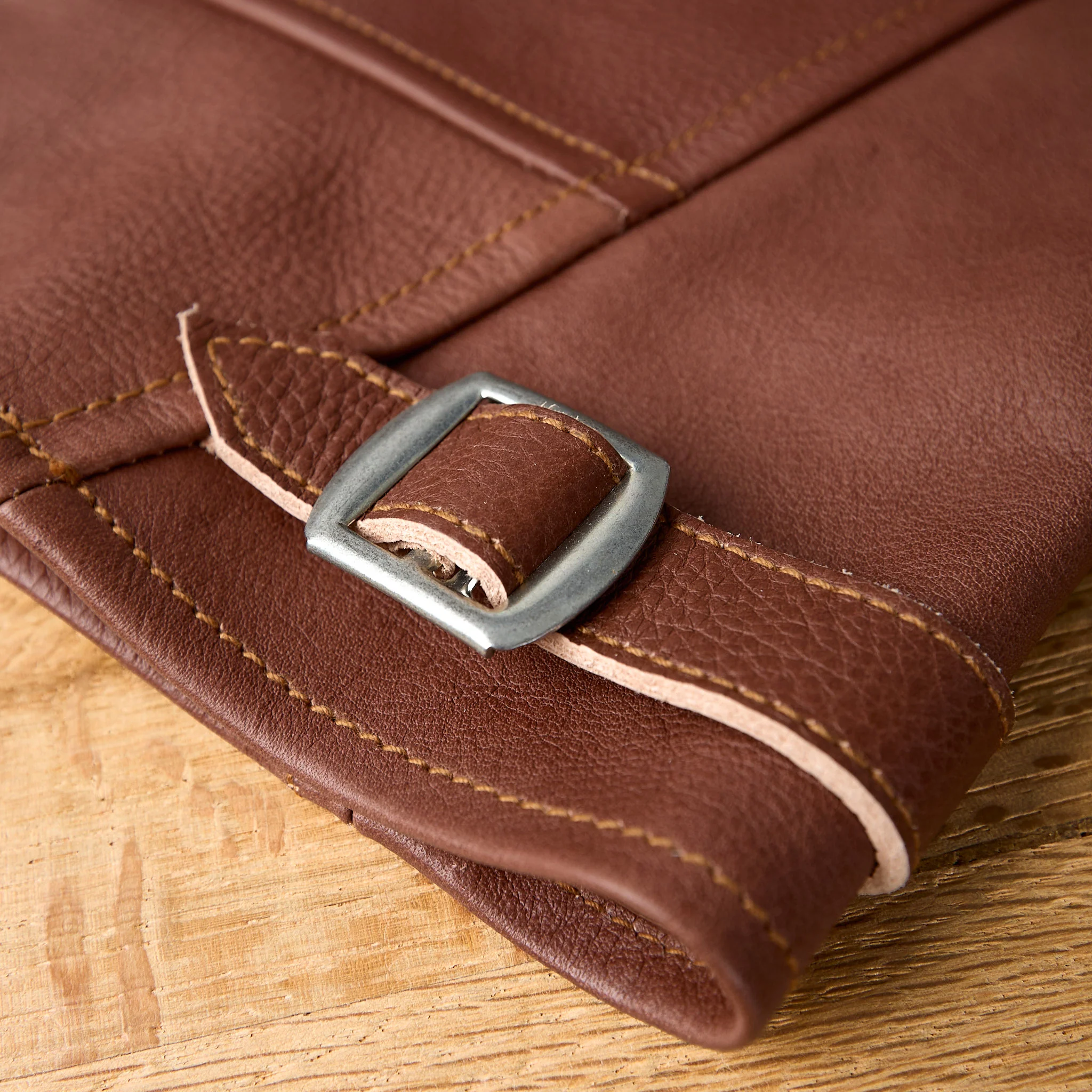mister freedom | campus jacket - "bison" - brown veg-tan leather - Image 8