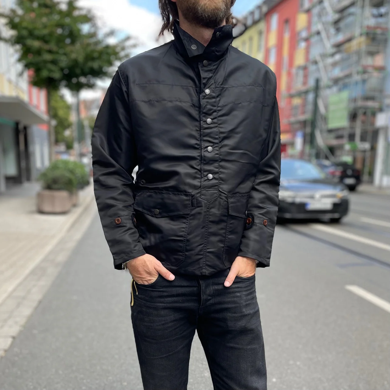 mister freedom | one-zero smock - black nylon - Image 2