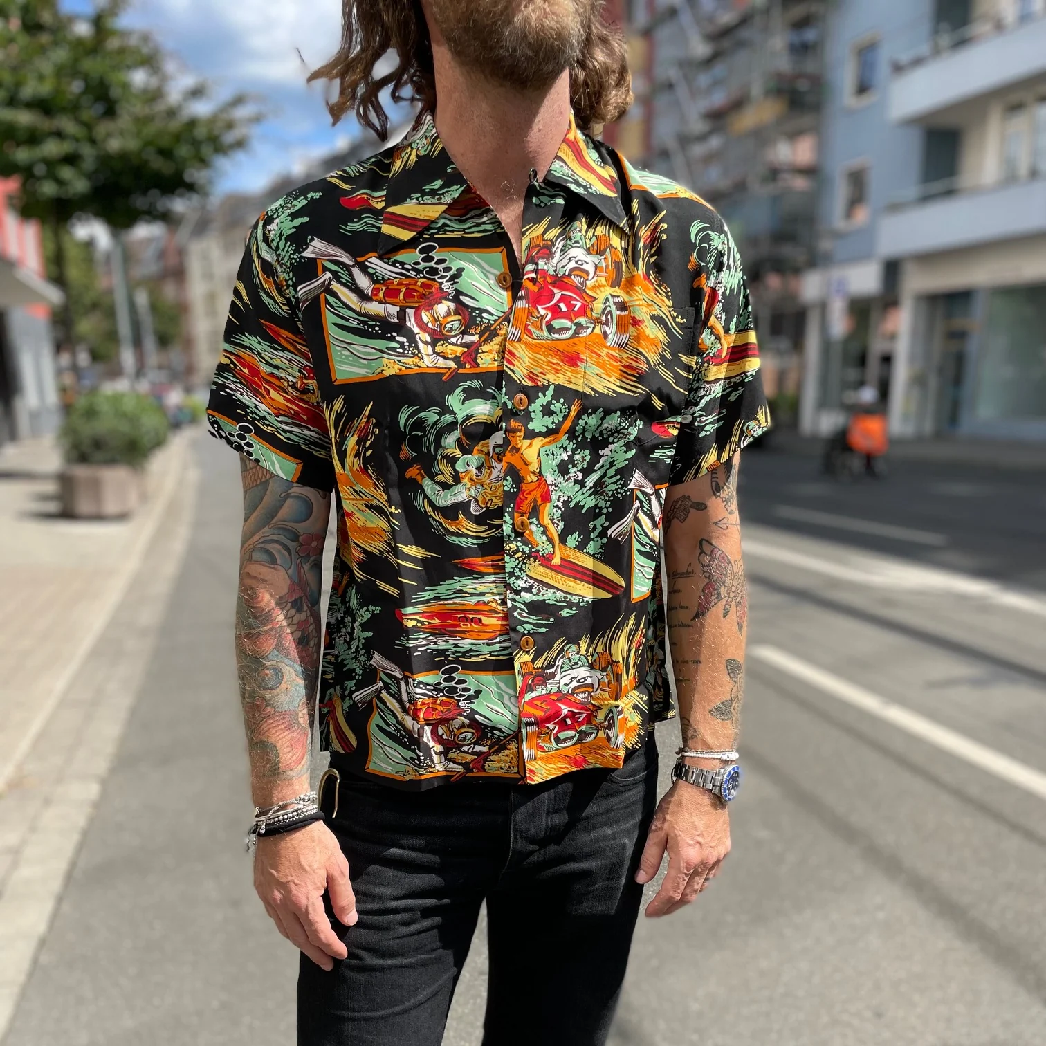 mister freedom | rock 'n' roll shirt "action packed" type II - black - Image 2